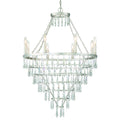 Lucille 8 Light Antique Silver Chandelier 28 W X 40.75 H