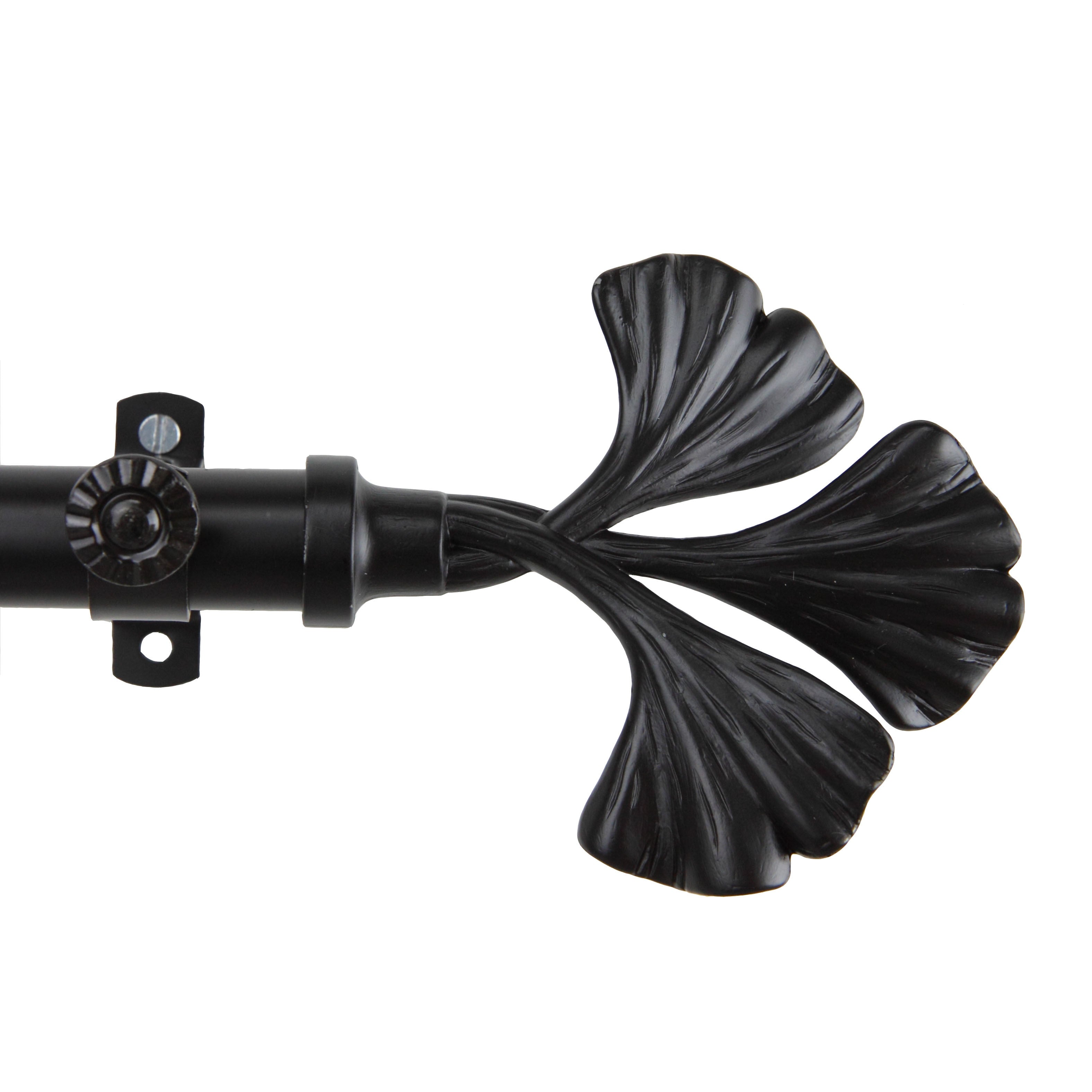 Instyledesign Luck Adjustable Black Curtain Rod