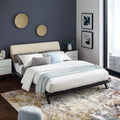 Luella Queen Upholstered Fabric Platform Bed N A