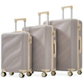 Luggage Set 3 Piece Lightweight Durable Abs Suitcases With Spinner Wheels And Tsa Lock Carry On Checked Travel Luggage