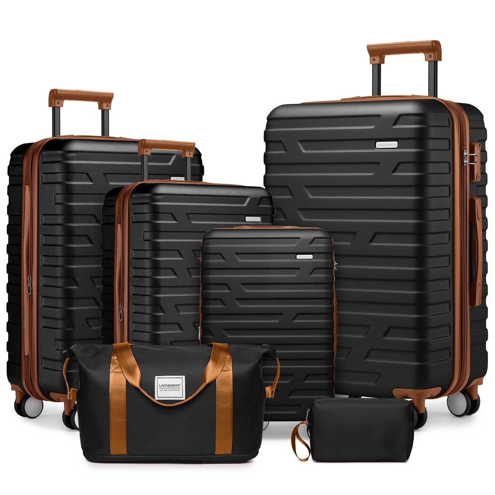 Luggage Sets 6 Piece With Duffel Bags Hardside Expandable Suitcases With Spinner Wheels Tsa Lock