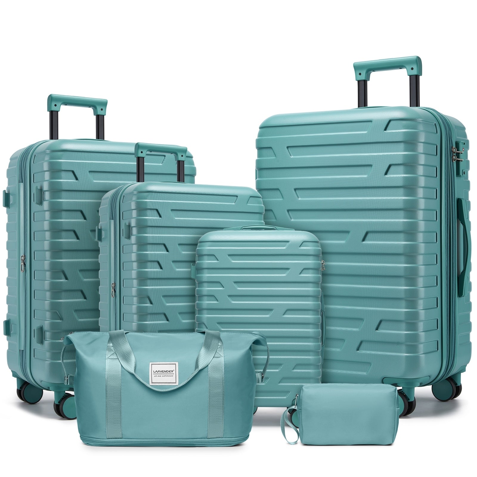 Luggage Sets 6 Piece With Duffel Bags Hardside Expandable Suitcases With Spinner Wheels
