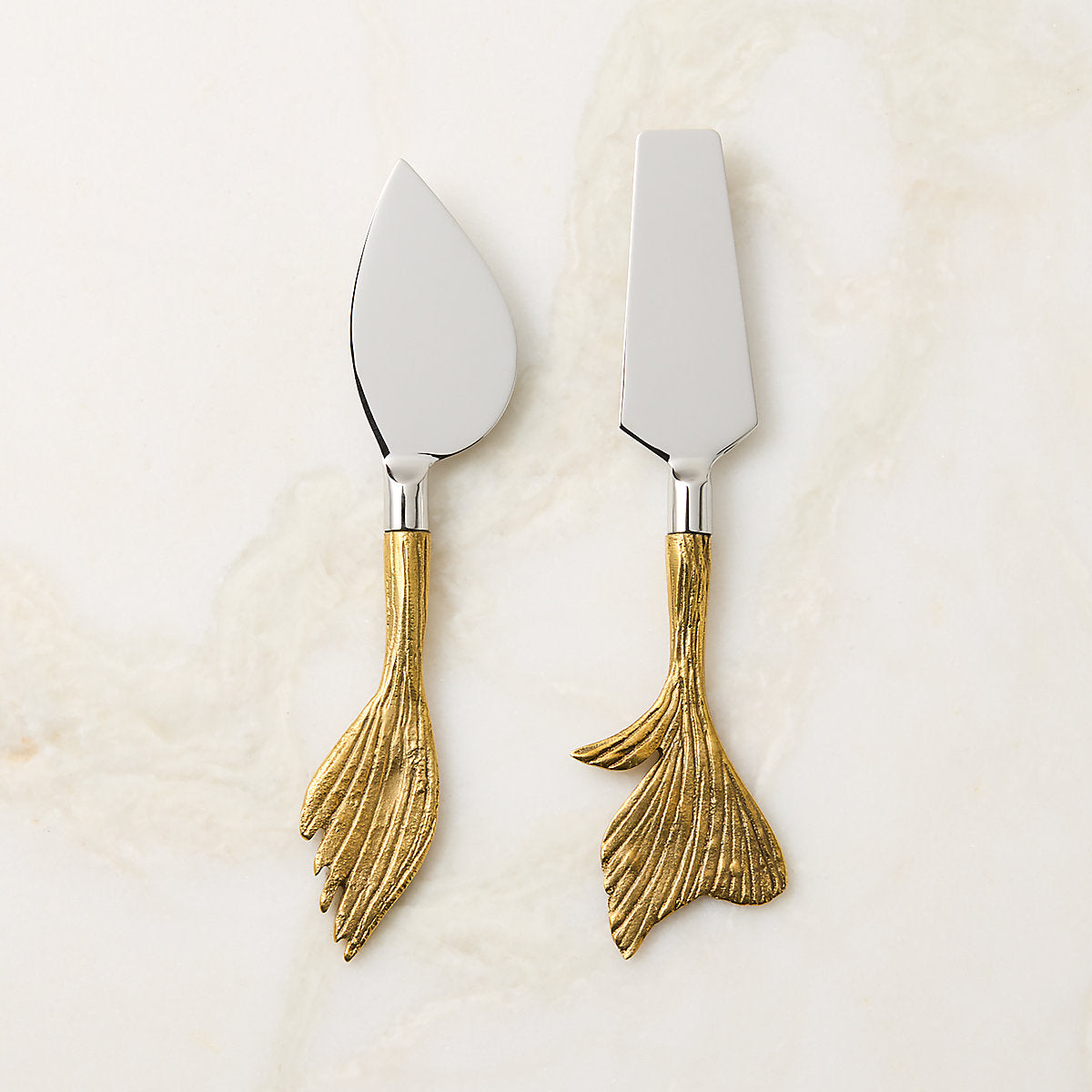 Lula Stainless Steel and Brass Salad Servers