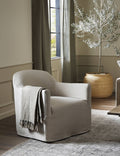 Lowell Slipcover Swivel Chair by Amber Lewis x Four Hands