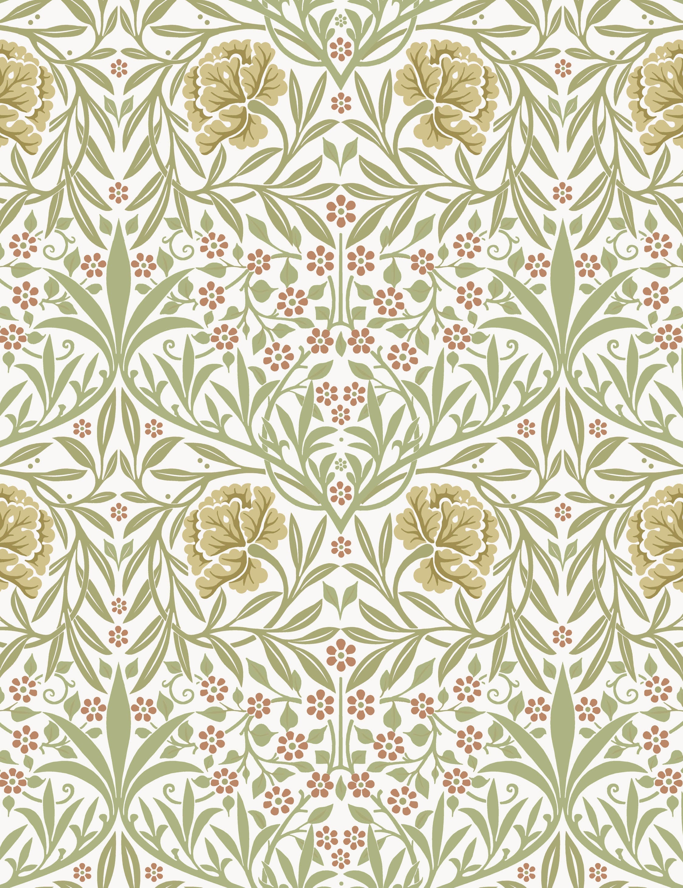 Oxford Union Wallpaper Swatch by Morris & Co. , Yellow