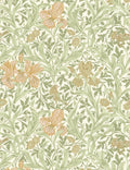 Iris Wallpaper Swatch by Morris & Co. , Light Green