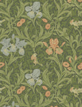 Iris Wallpaper Swatch by Morris & Co. , Green