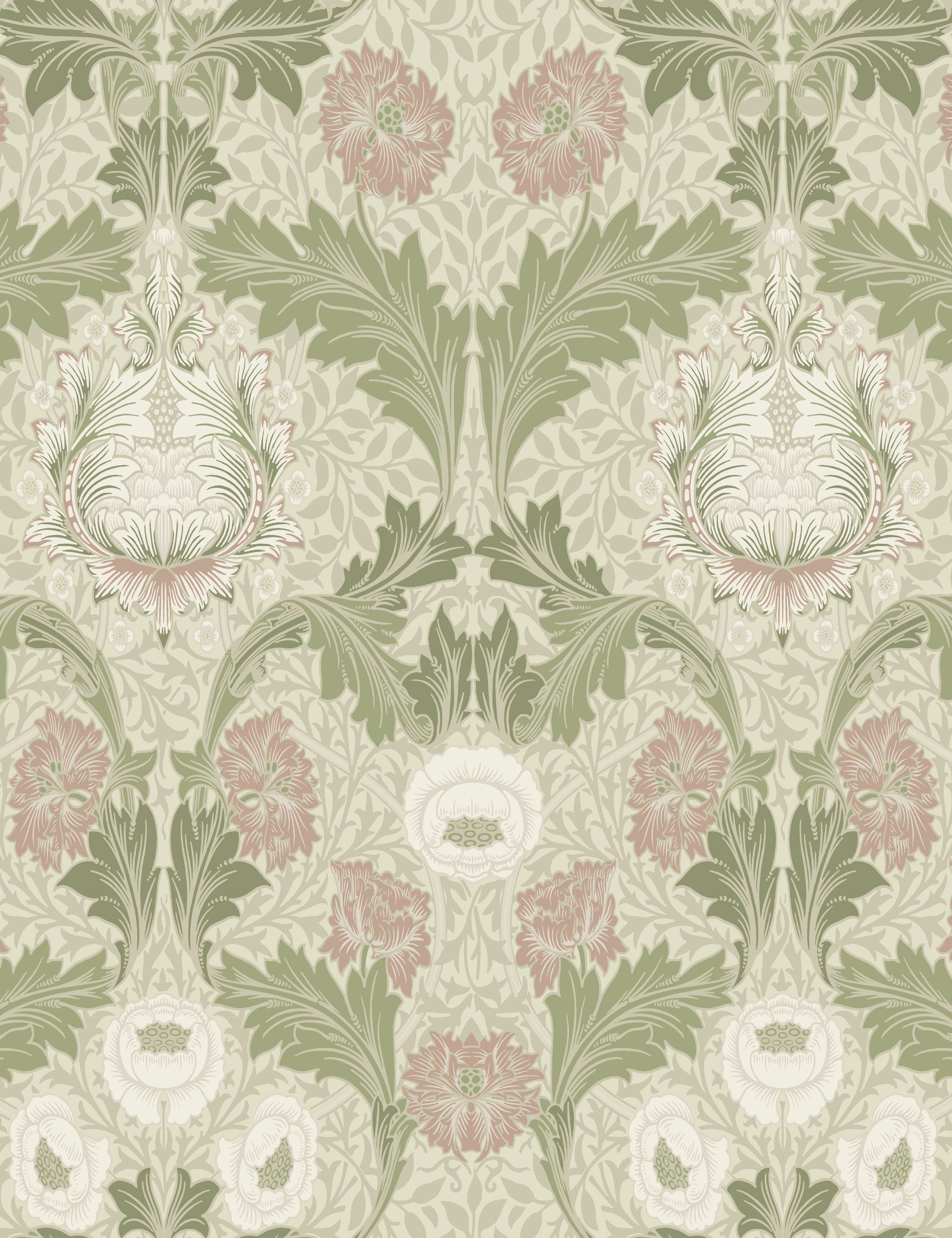 Myrtle Wallpaper Swatch by Morris & Co. , Mauve