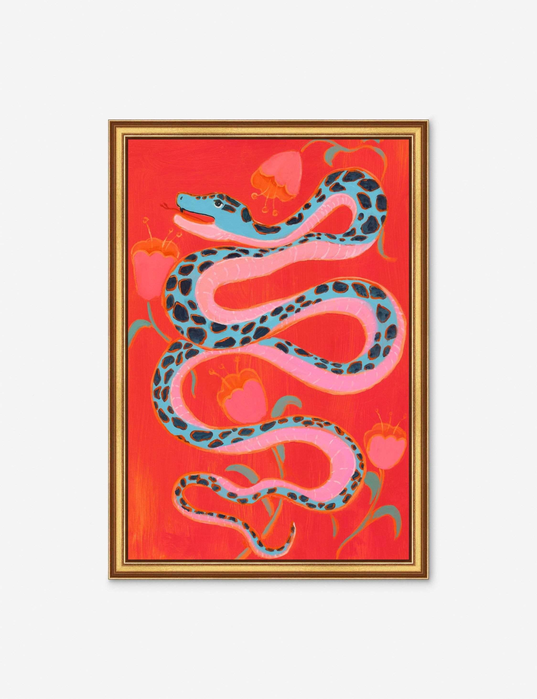 Happy is Happy Snake Wall Art by Sena Zander