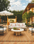 Leni Outdoor Sofa, Natural Stripe