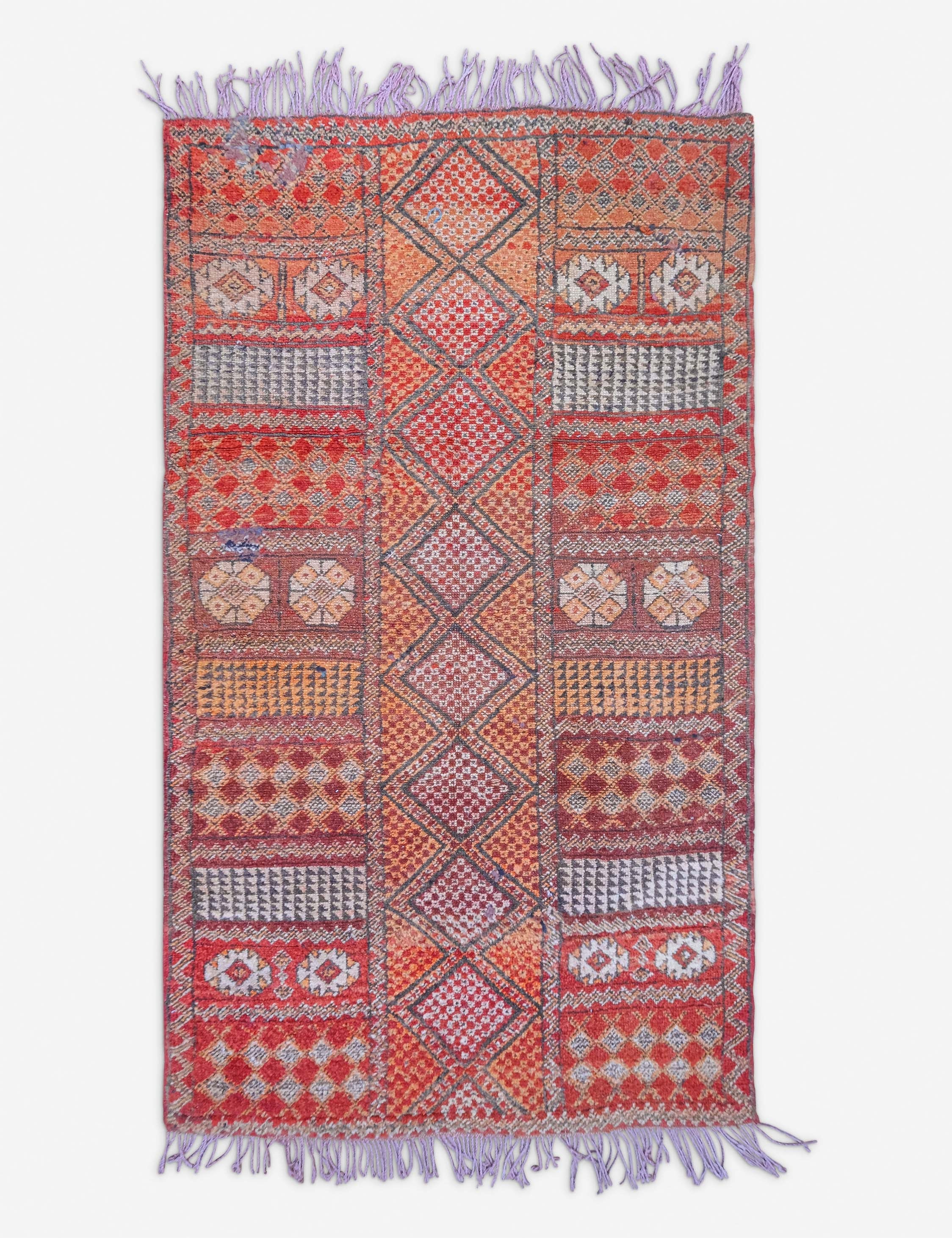 Vintage Moroccan Rug no. 110, 3'3in x 5'9in