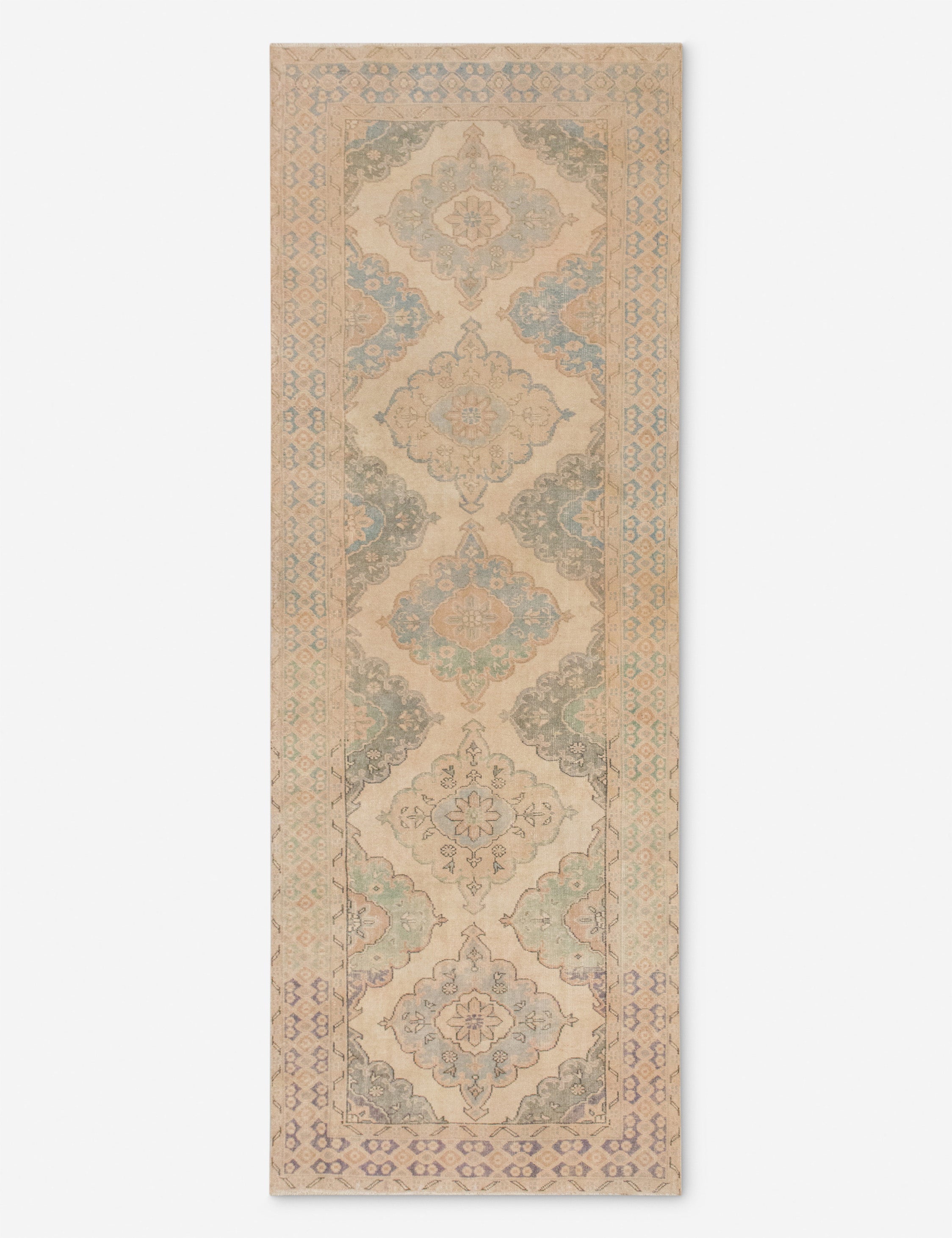 Vintage Turkish Hand-Knotted Wool Runner Rug No. 295, 4'3in x 12'4in