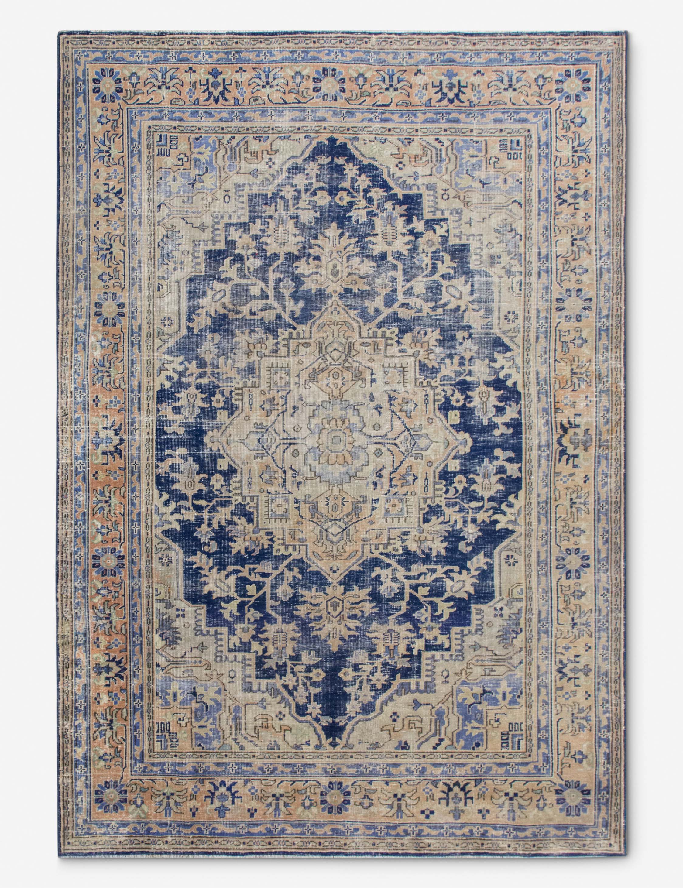 Vintage Turkish Hand-Knotted Wool Rug No. 538, 6'7in x 9'7in