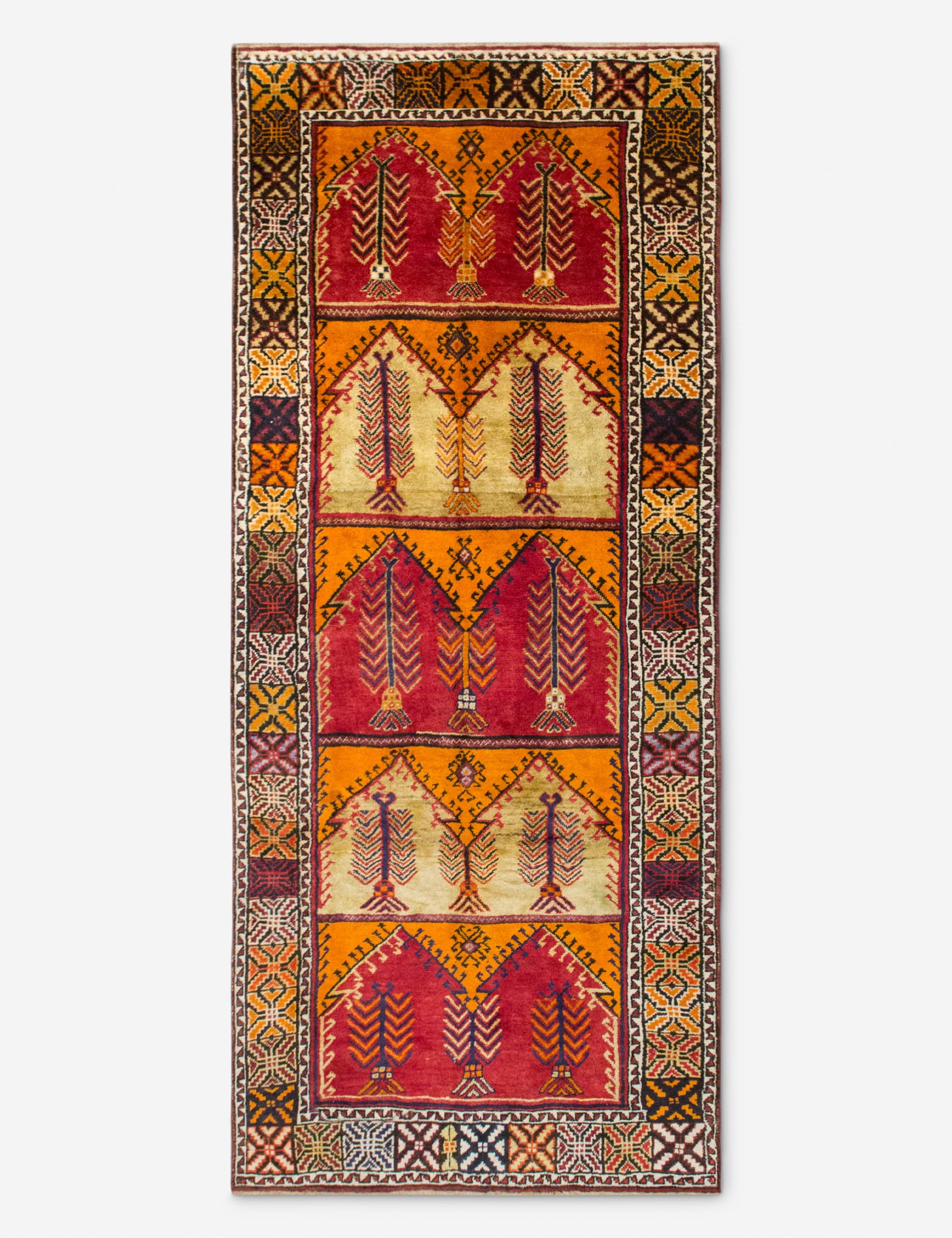 Vintage Turkish Hand-Knotted Wool Runner Rug No. 296, 5'6in x 13'1in