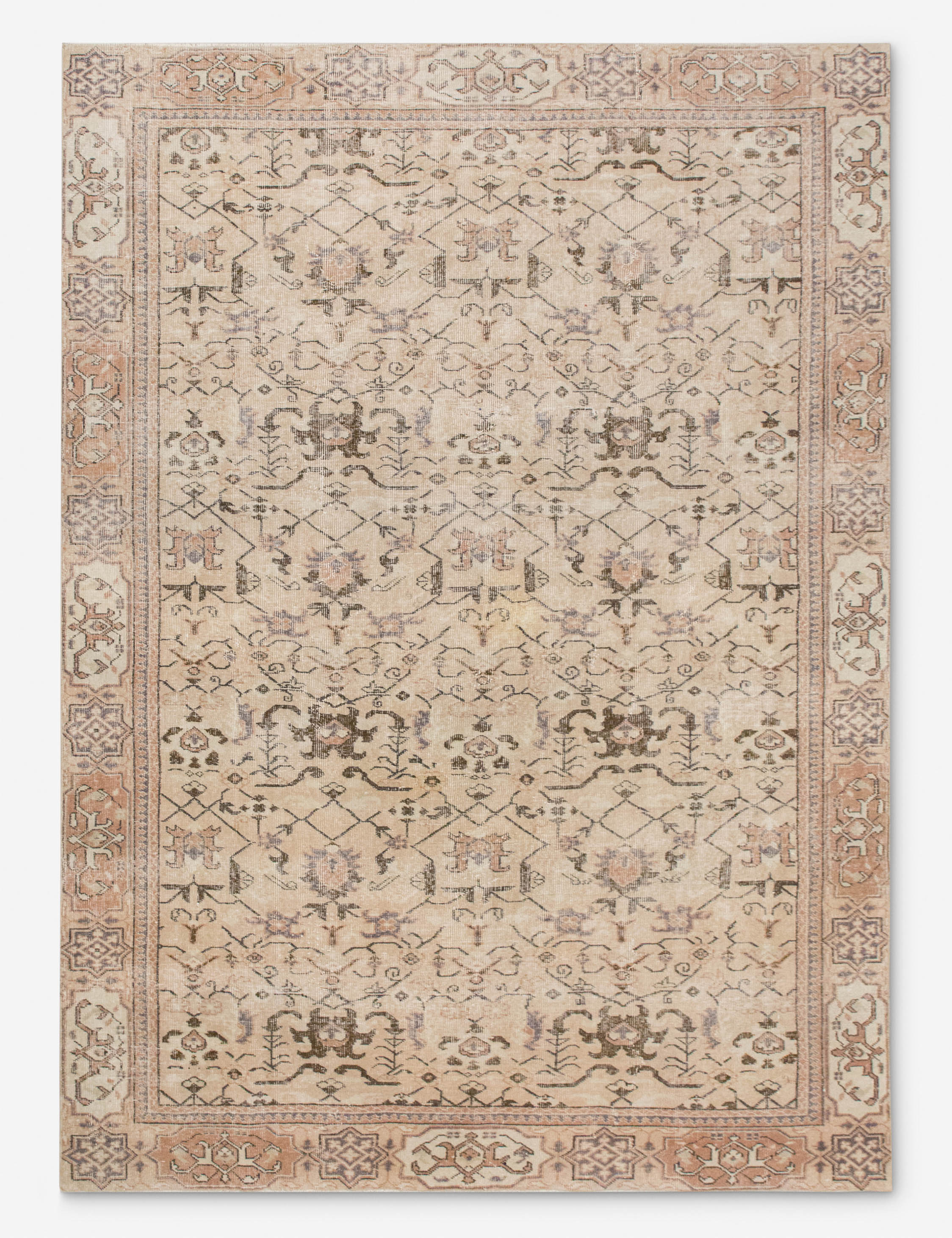 Vintage Turkish Hand-Knotted Wool Rug No. 539, 6'4in x 10'