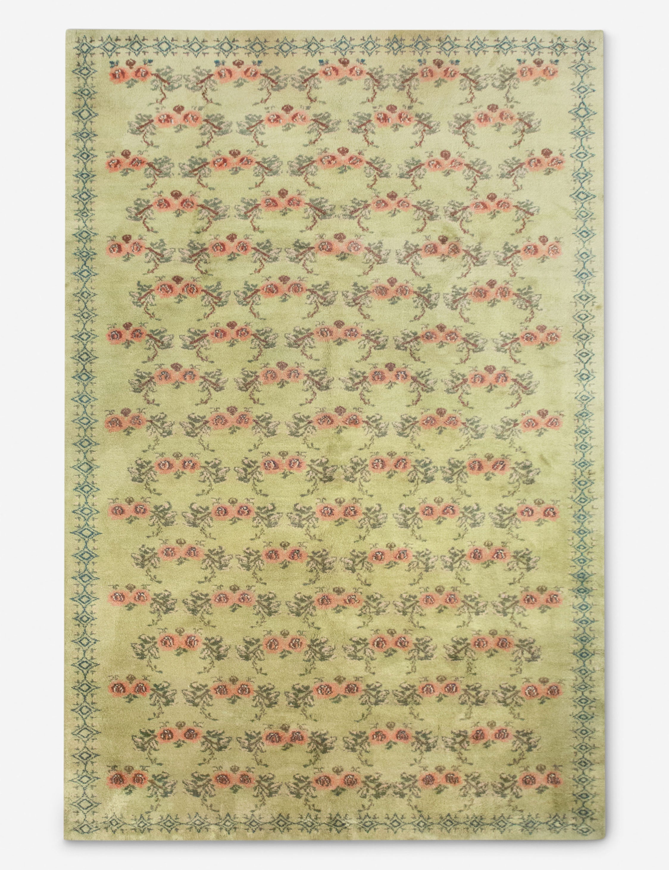Vintage Turkish Hand-Knotted Wool Rug No. 543, 6'10in x 11'8in