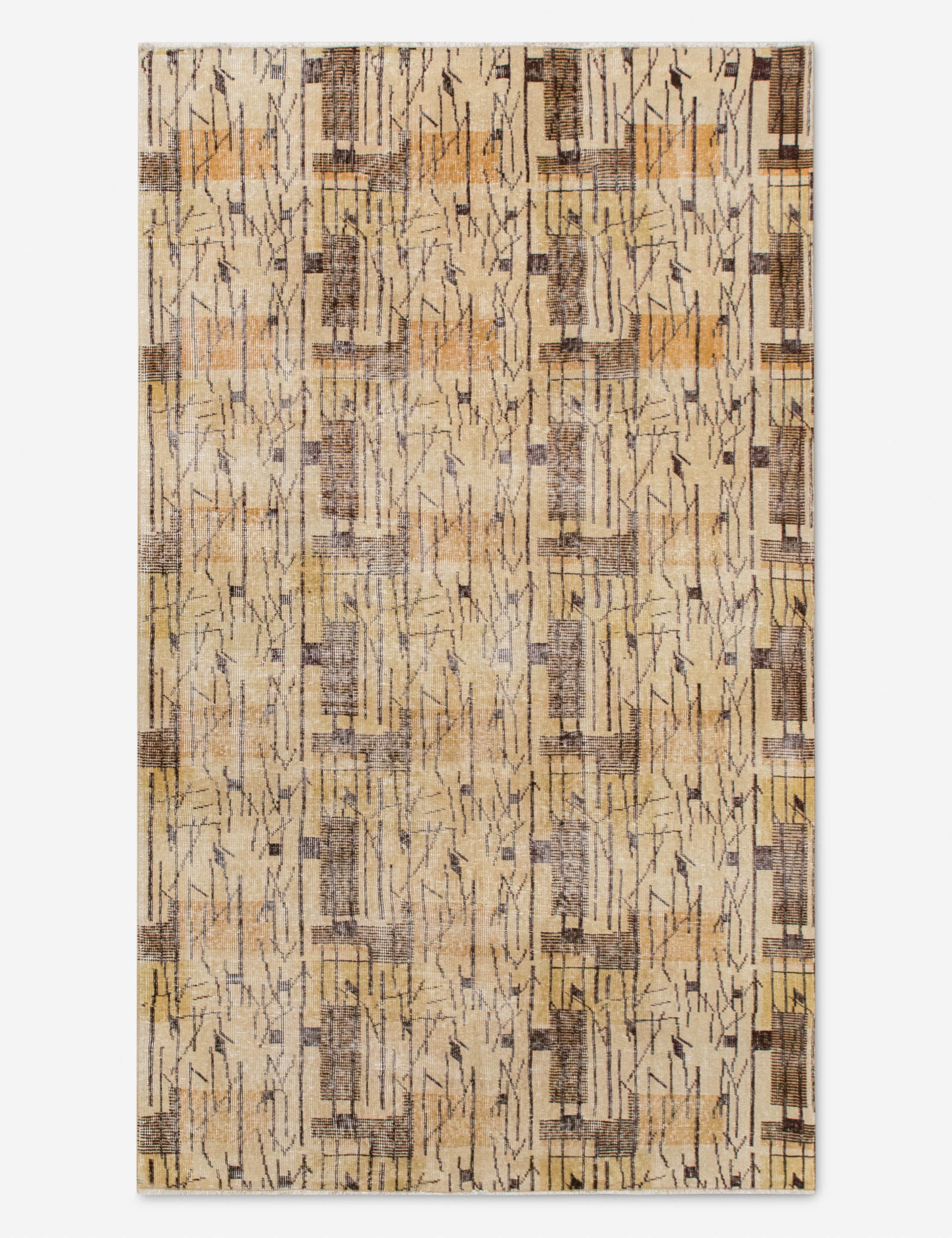 Vintage Turkish Hand-Knotted Wool Rug No. 545, 4'9in x 8'4in