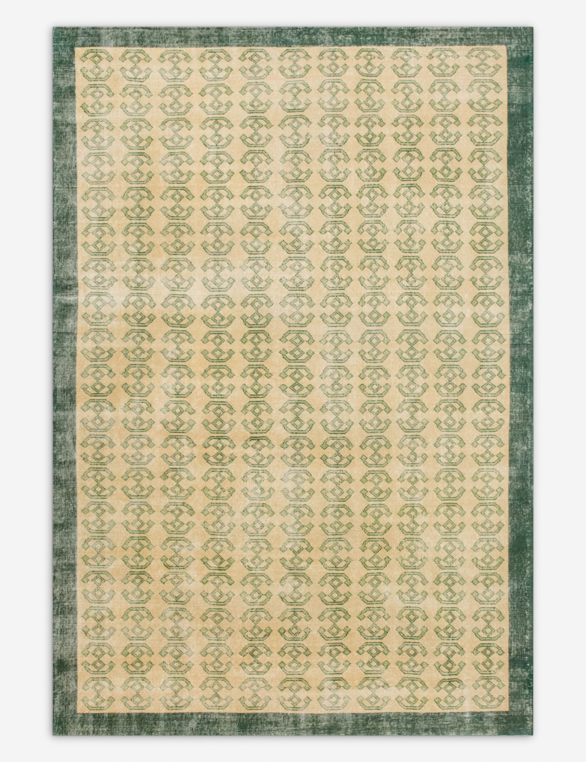 Vintage Turkish Hand-Knotted Wool Rug No. 546, 6'7in x 10'