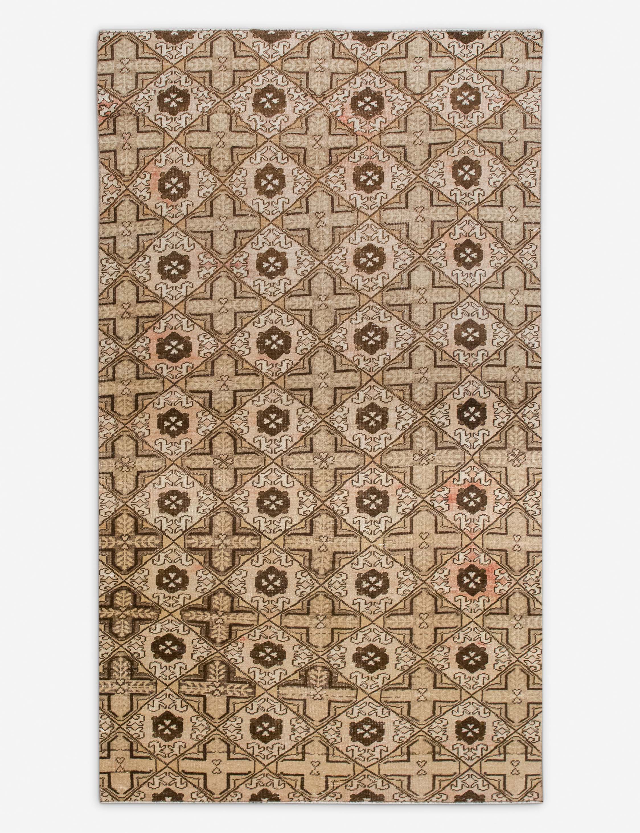 Vintage Turkish Hand-Knotted Wool Rug No. 547, 4'5in x 6'8in