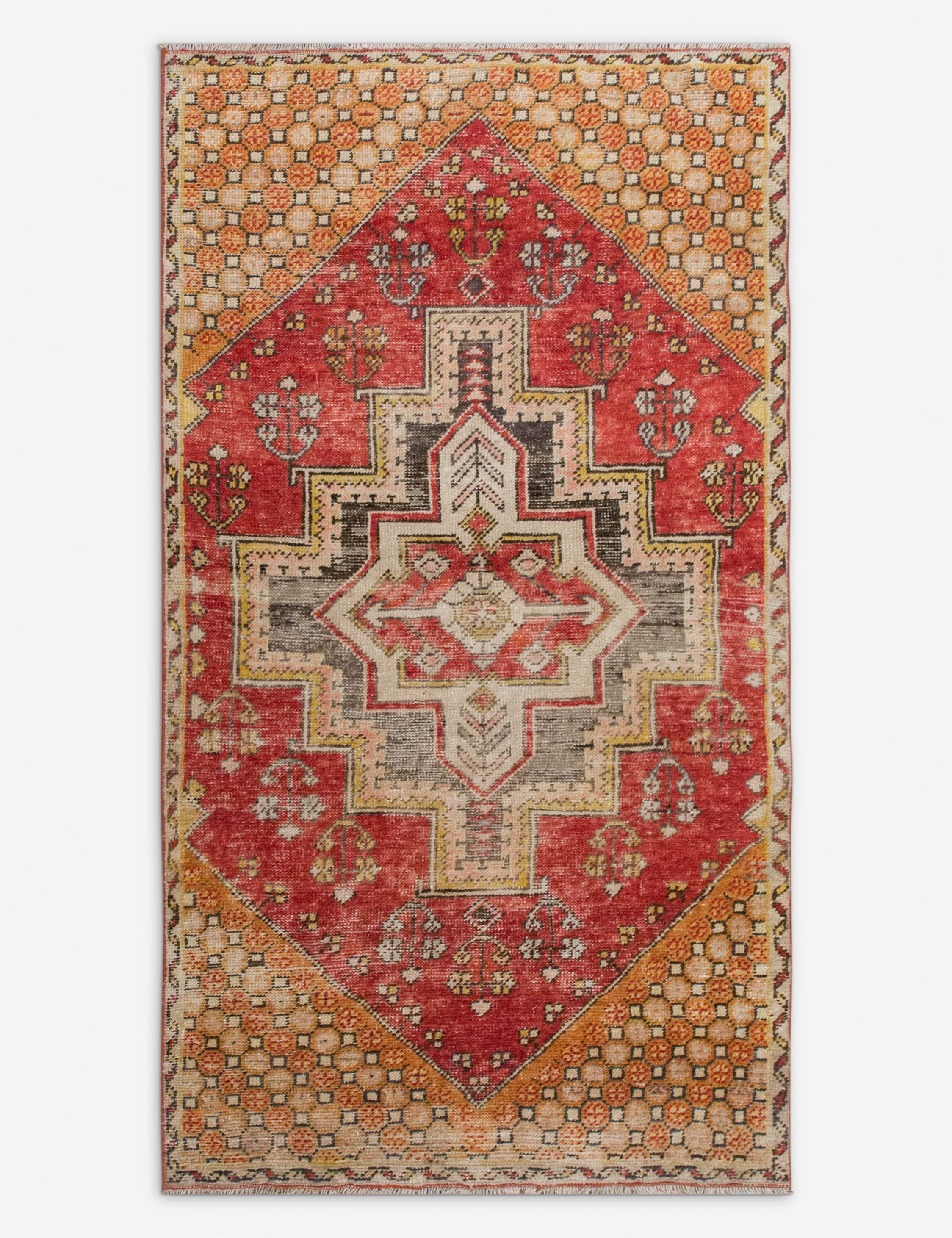Vintage Turkish Hand-Knotted Wool Rug No. 551, 3' x 5'5in