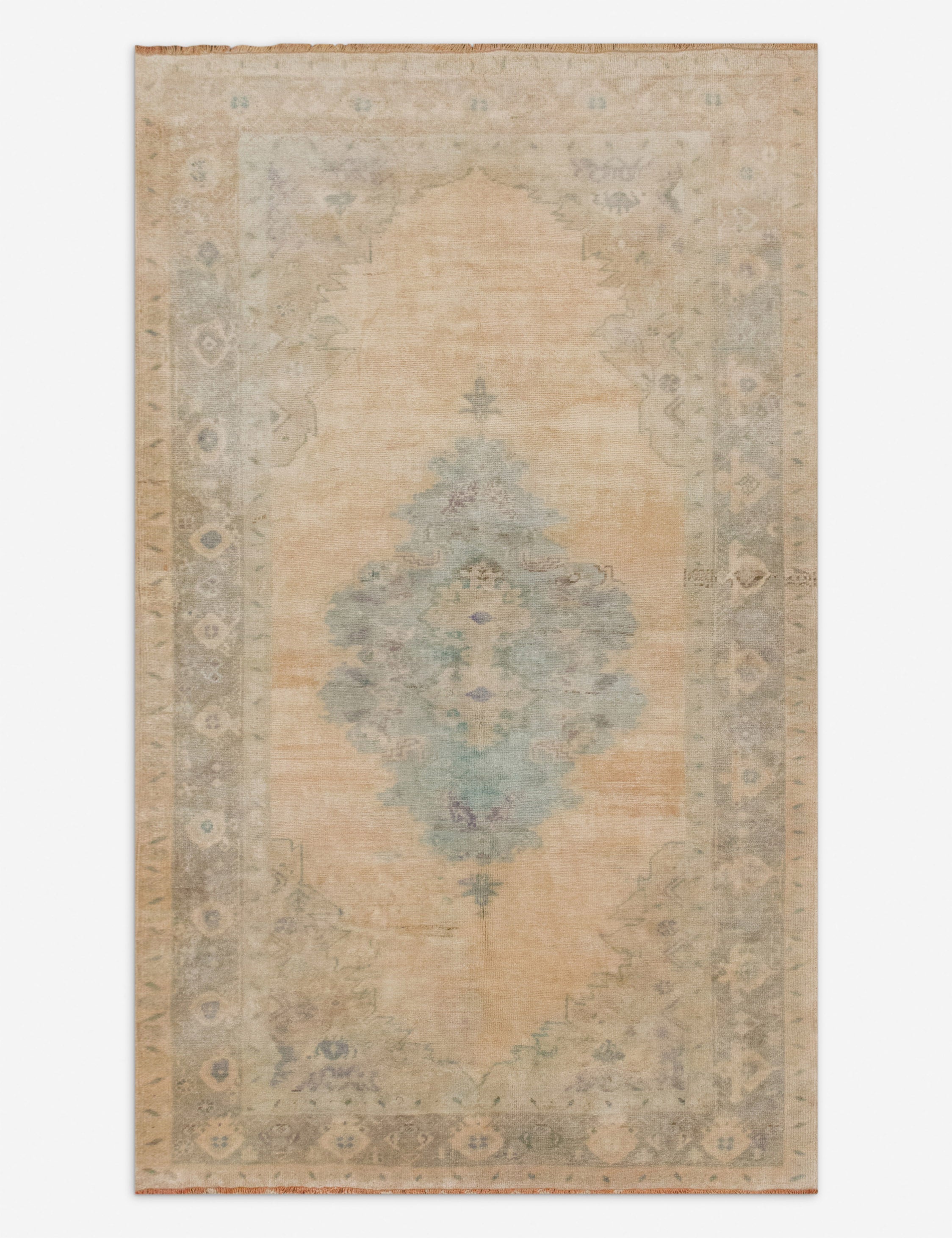 Vintage Turkish Hand-Knotted Wool Rug No. 554, 4'8in x 8'5in