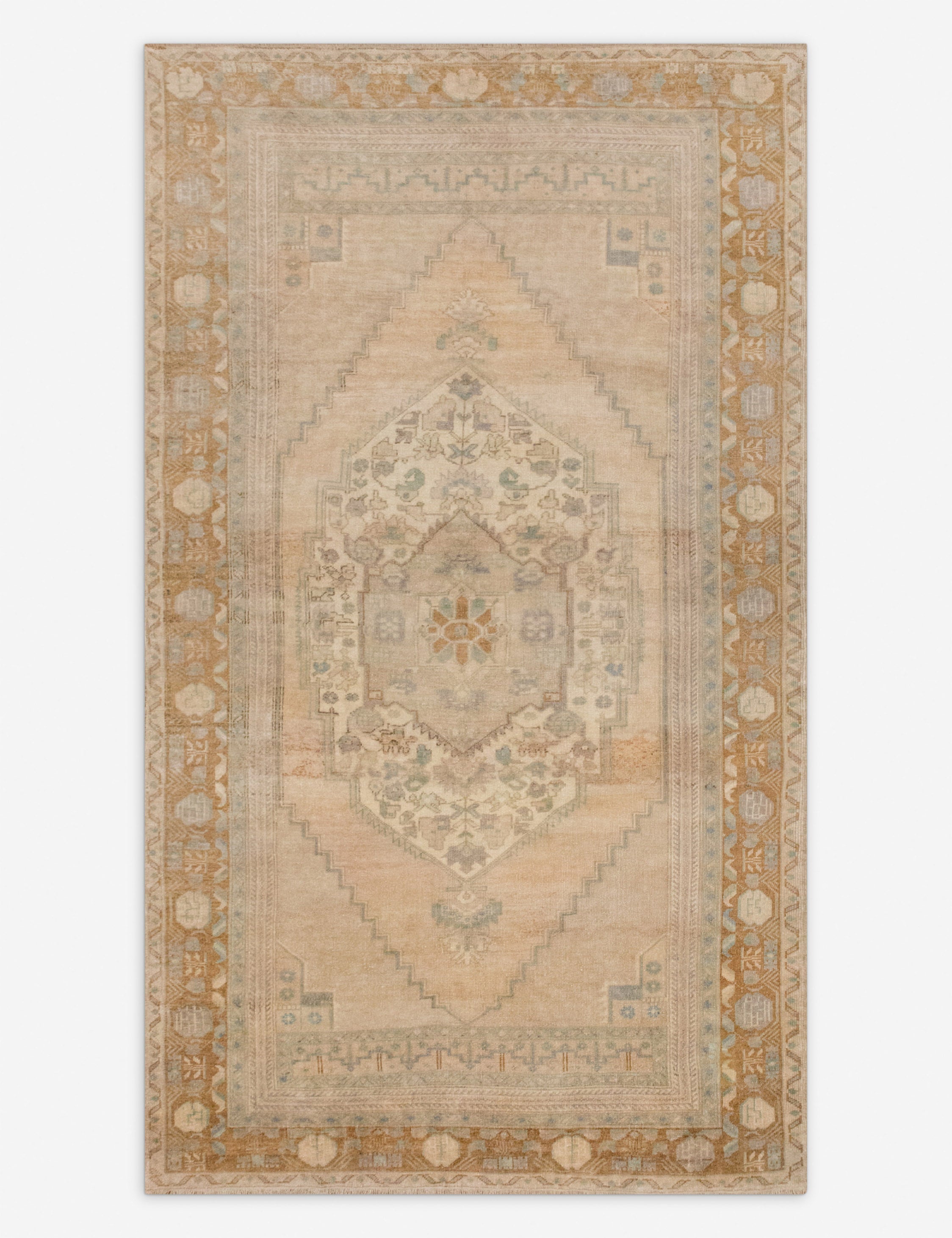 Vintage Turkish Hand-Knotted Wool Rug No. 555, 5'7in x 10'7in