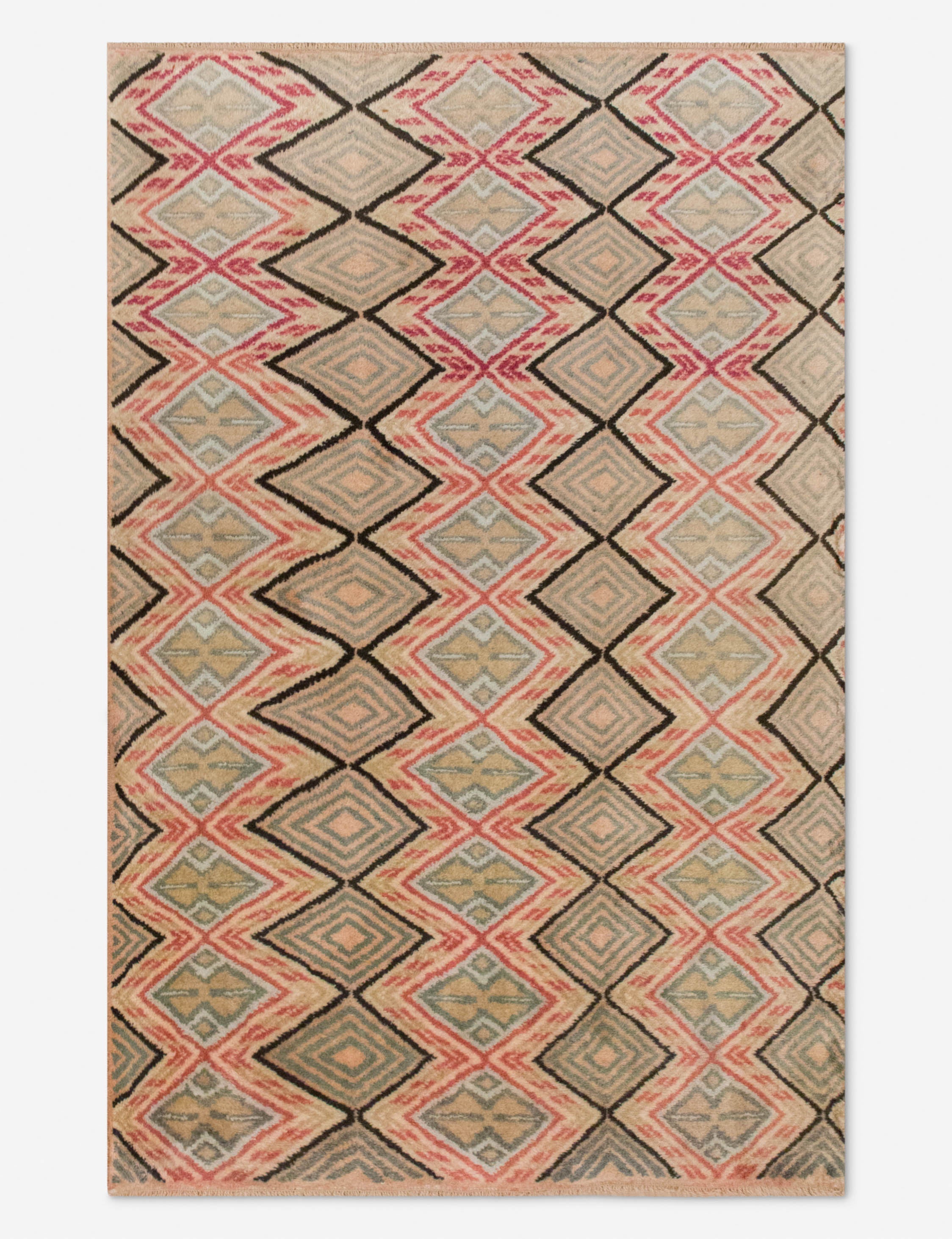 Vintage Turkish Hand-Knotted Wool Rug No. 558, 3'7in x 5'9in
