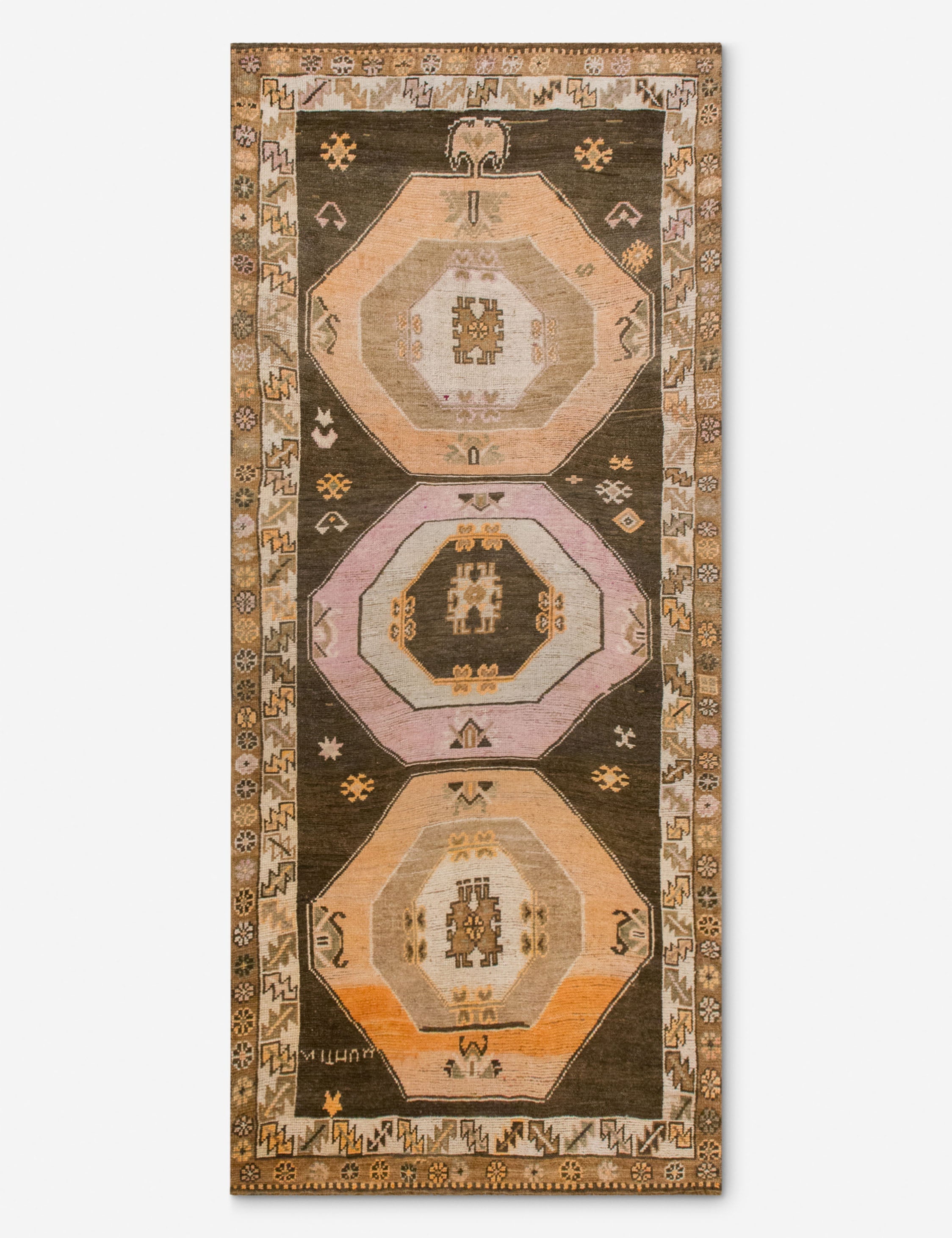 Vintage Turkish Hand-Knotted Wool Runner Rug No. 297, 4'9in x 12'3in