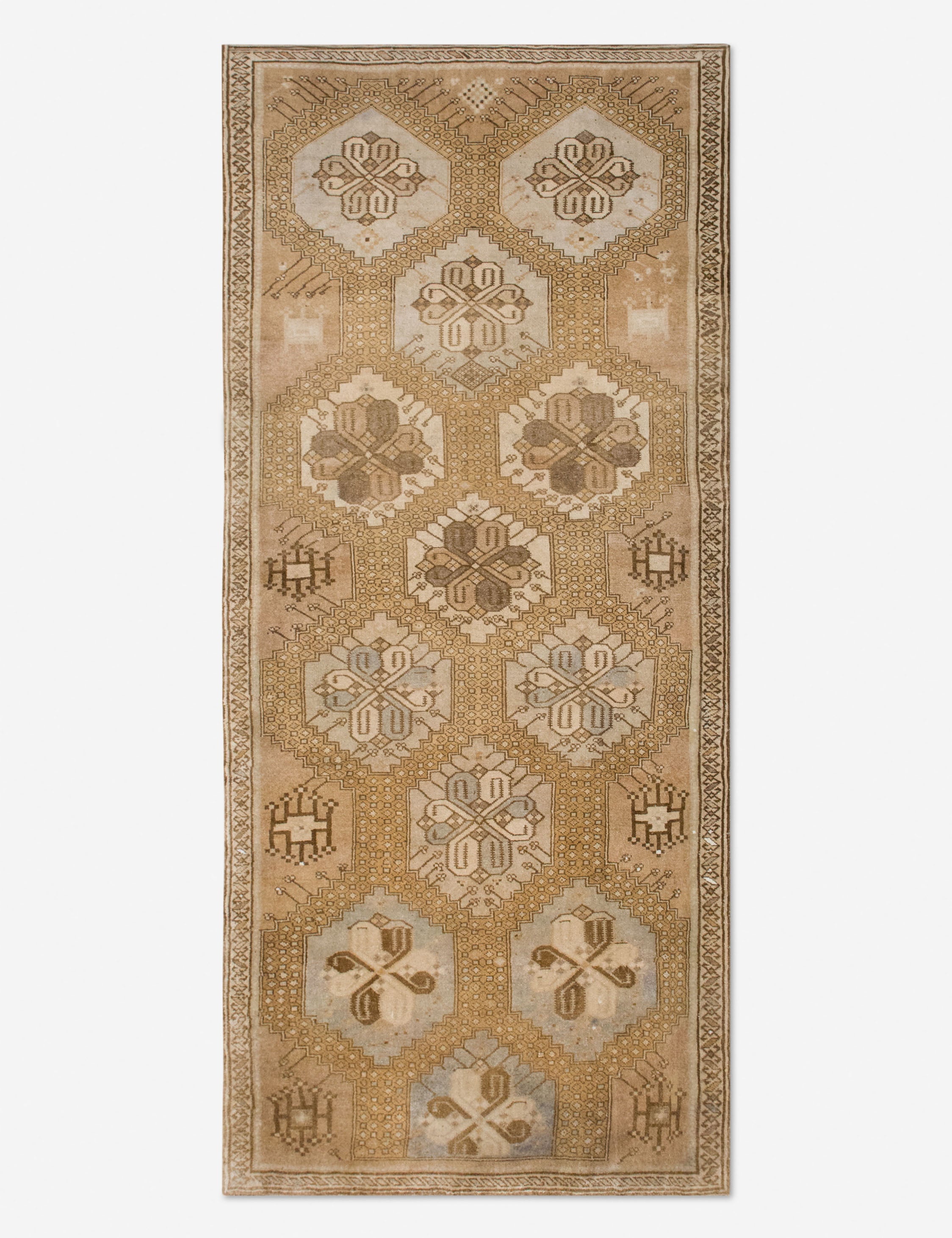 Vintage Turkish Hand-Knotted Wool Runner Rug No. 300, 5'10in x 12'8in
