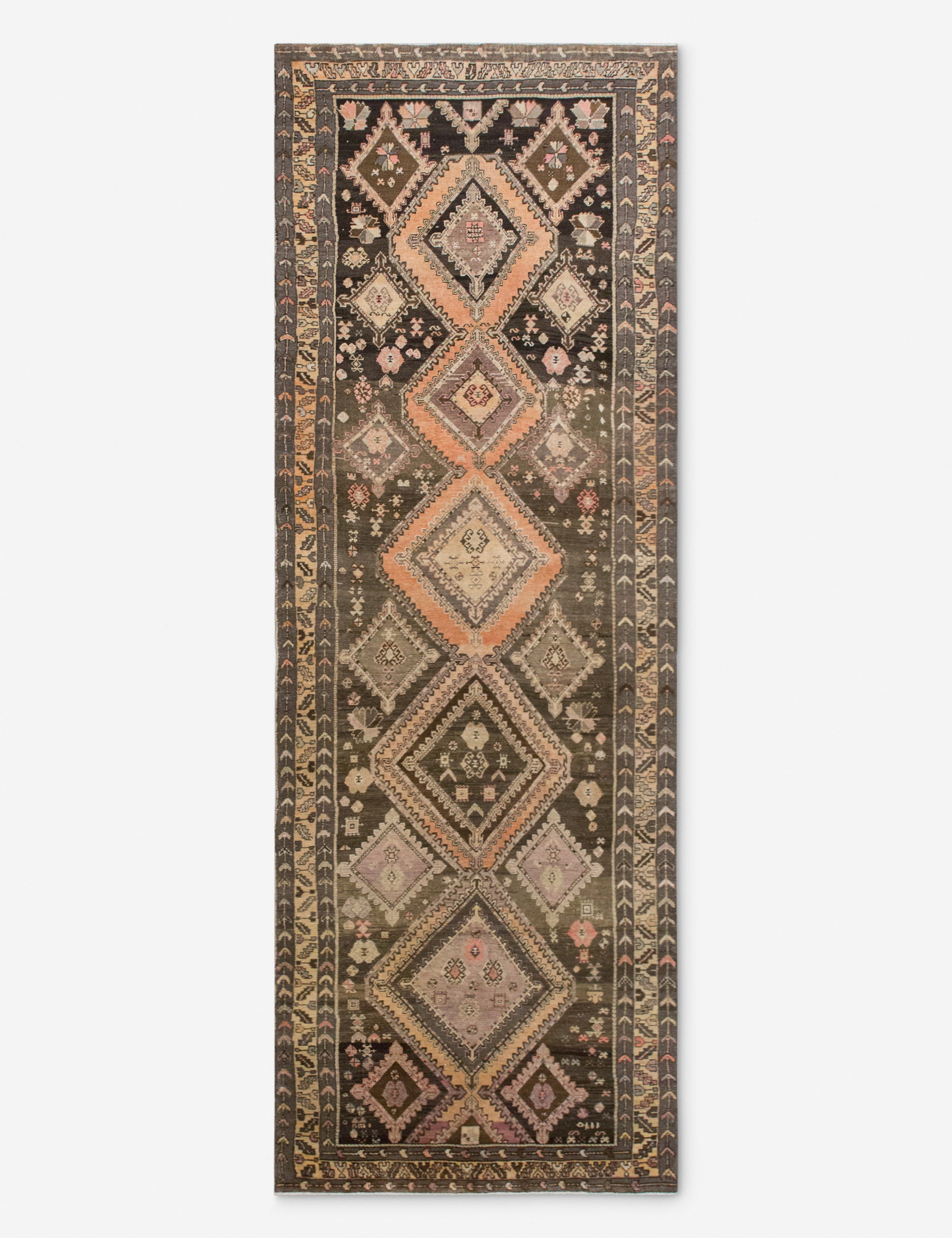 Vintage Turkish Hand-Knotted Wool Runner Rug No. 304, 4'6in x 13'9in