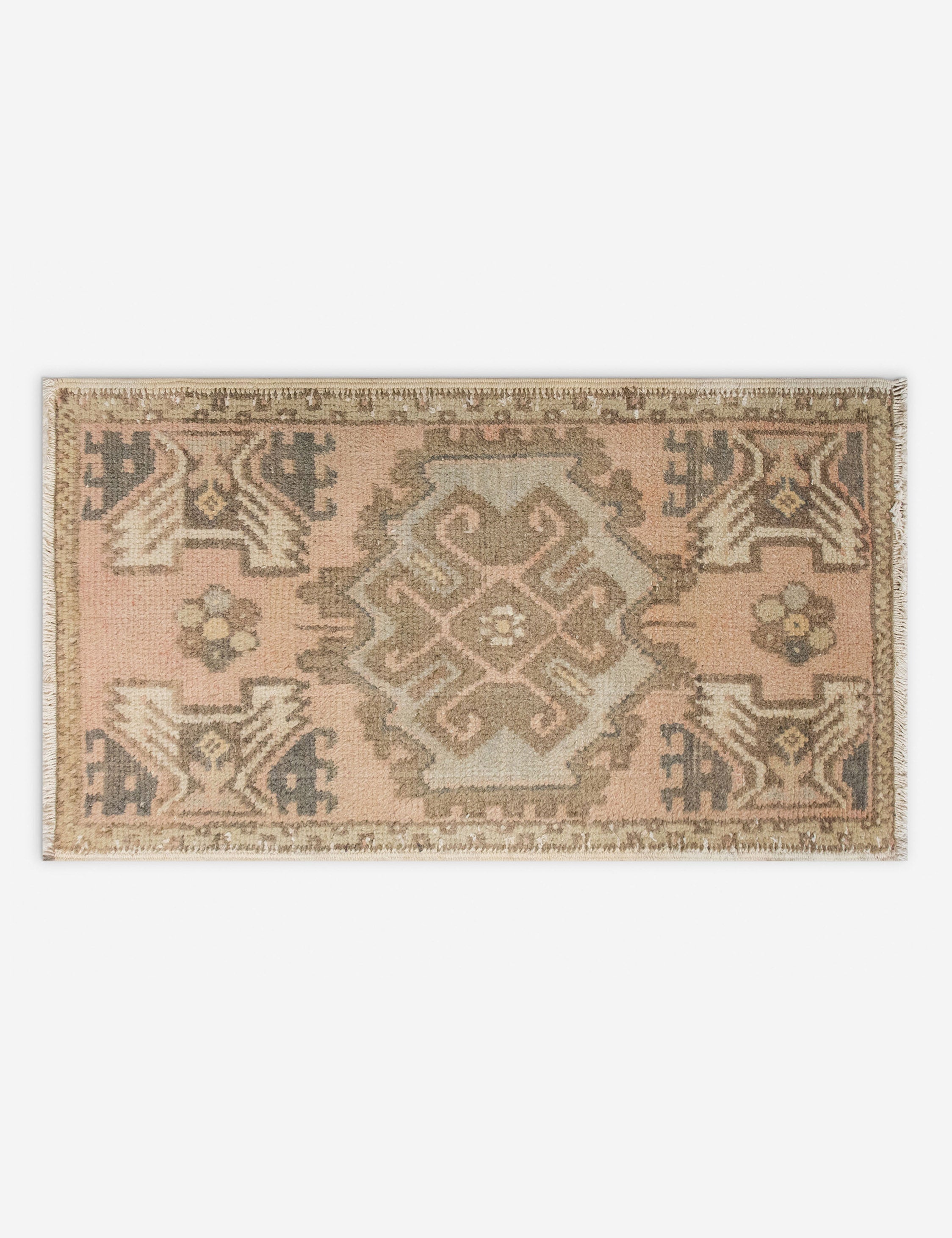 Vintage Turkish Hand-Knotted Wool Mini Rug No. 314, 1'6in x 2'9in