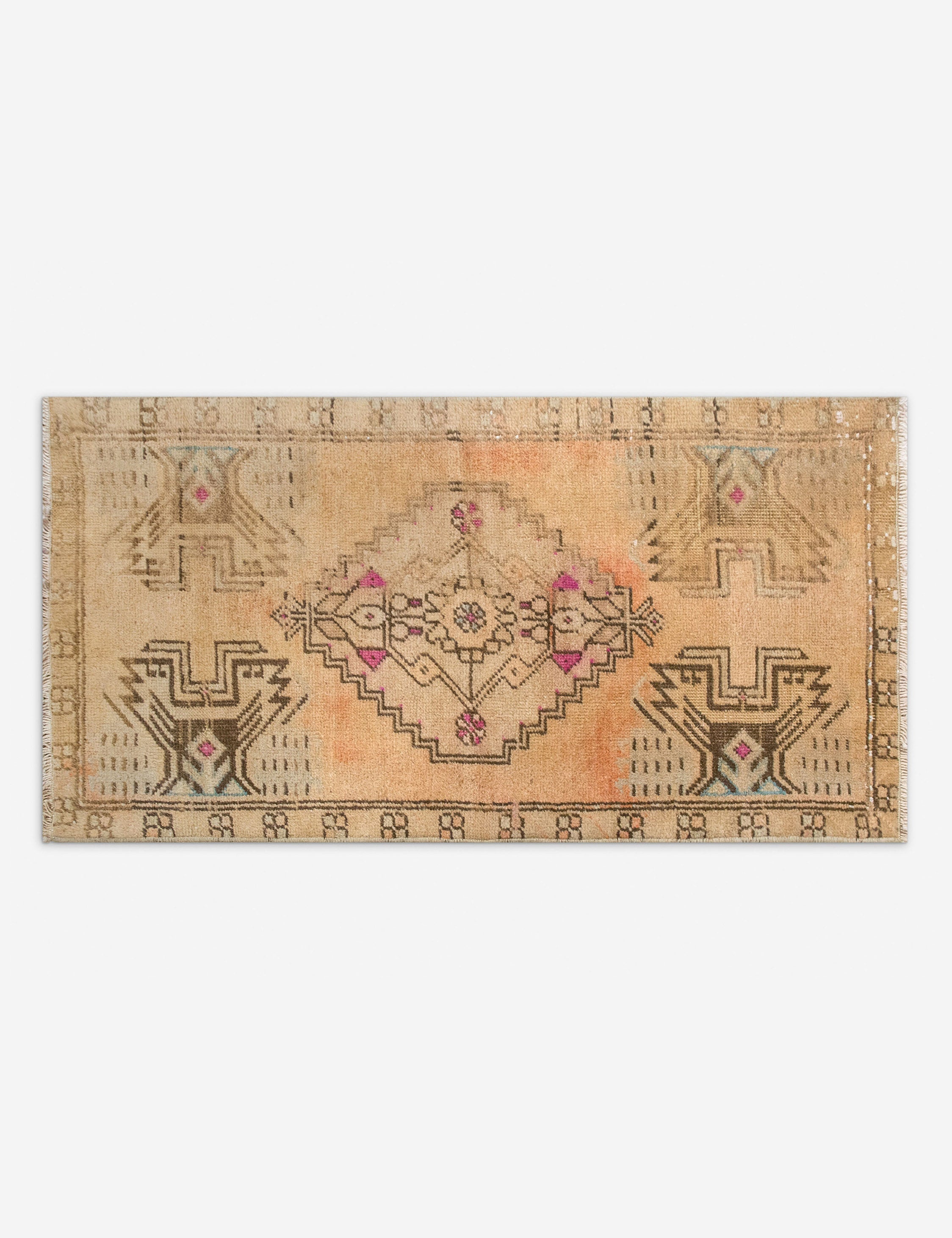 Vintage Turkish Hand-Knotted Wool Mini Rug No. 317, 1'6in x 3'4in