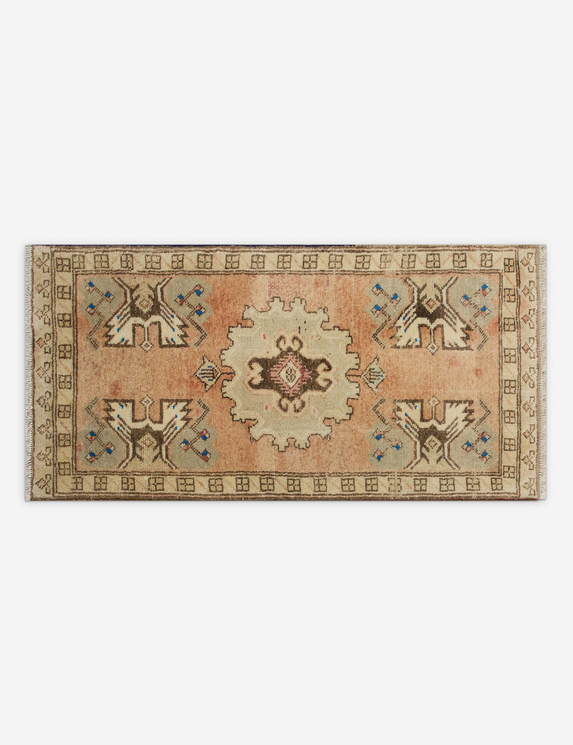 Vintage Turkish Hand-Knotted Wool Mini Rug No. 320, 1'6in x 3'4in