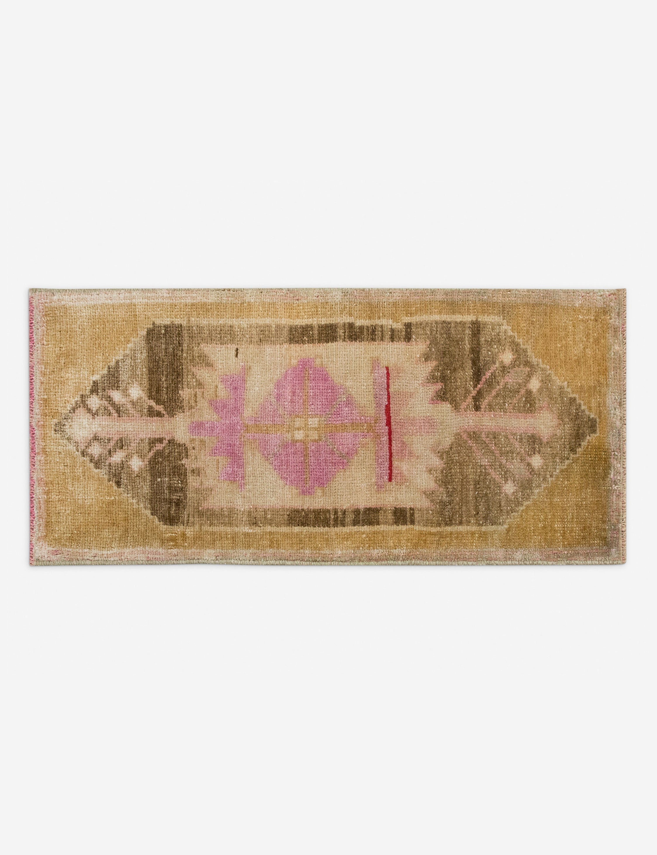Vintage Turkish Hand-Knotted Wool Mini Rug No. 321, 1'2in x 2'8in