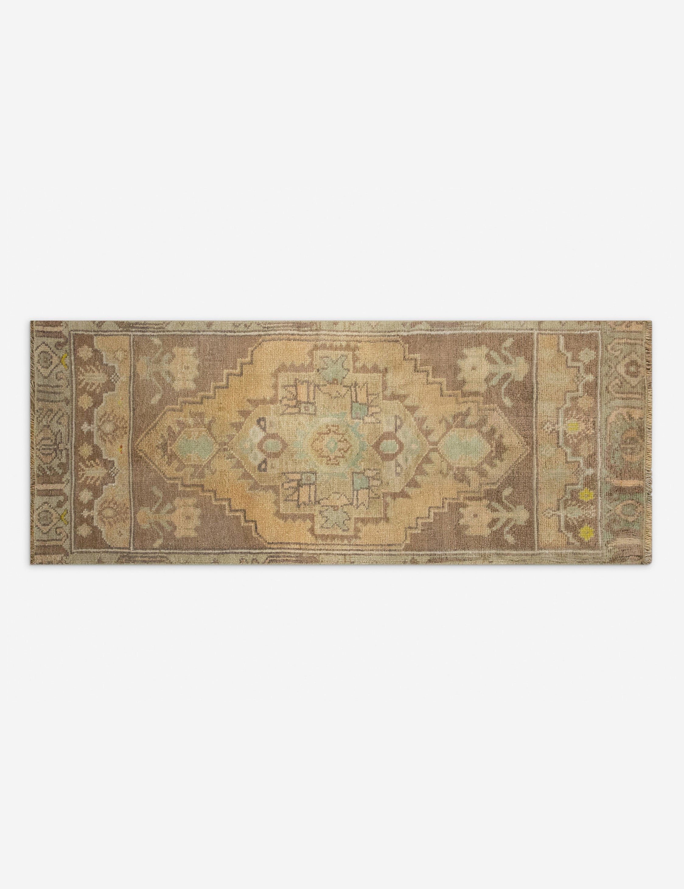 Vintage Turkish Hand-Knotted Wool Mini Rug No. 322, 1'2in x 3'5in