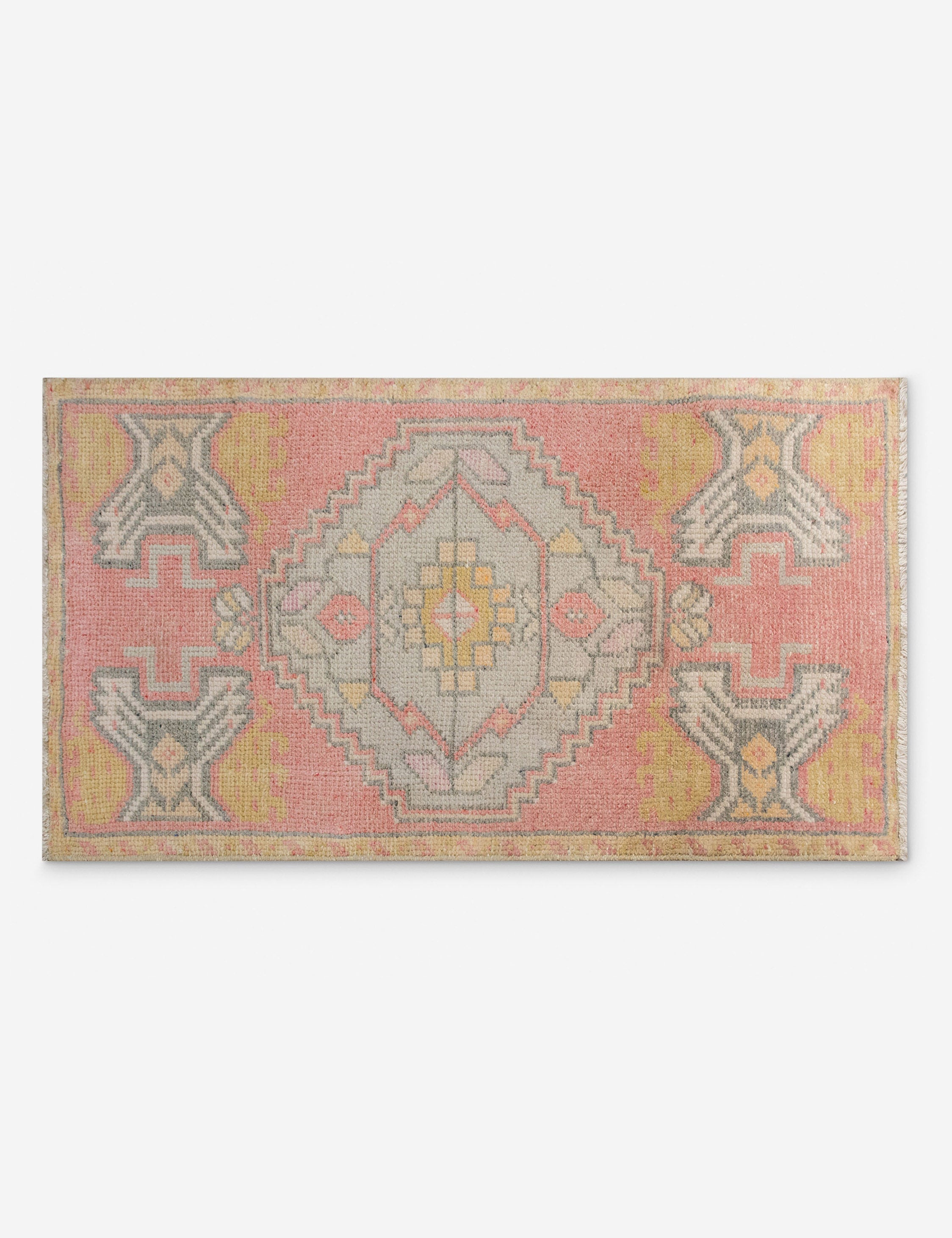Vintage Turkish Hand-Knotted Wool Mini Rug No. 327, 1'5in x 3'2in