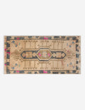 Vintage Turkish Hand-Knotted Wool Mini Rug No. 332, 1'4in x 3'6in