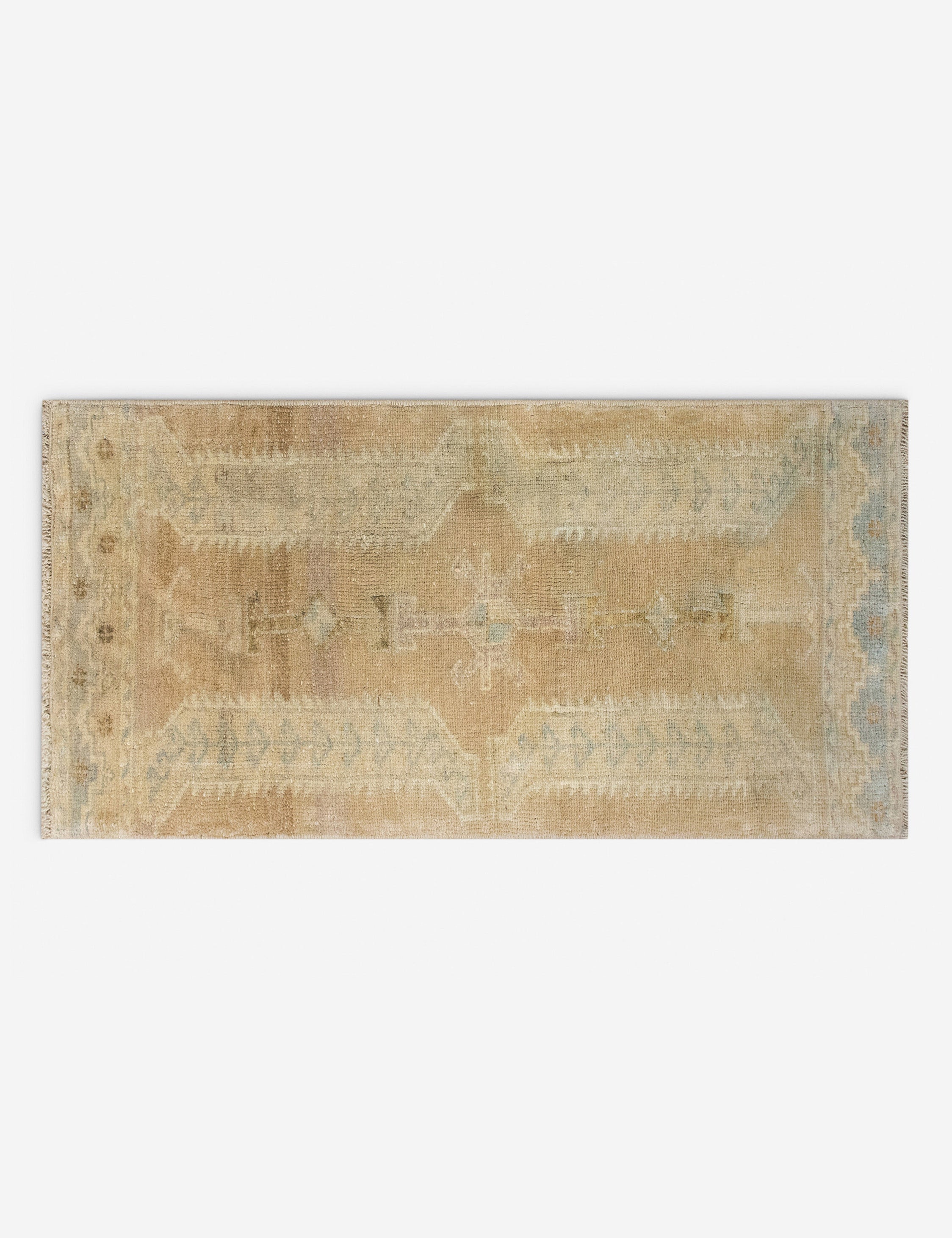 Vintage Turkish Hand-Knotted Wool Mini Rug No. 338, 1'4in x 3'2in