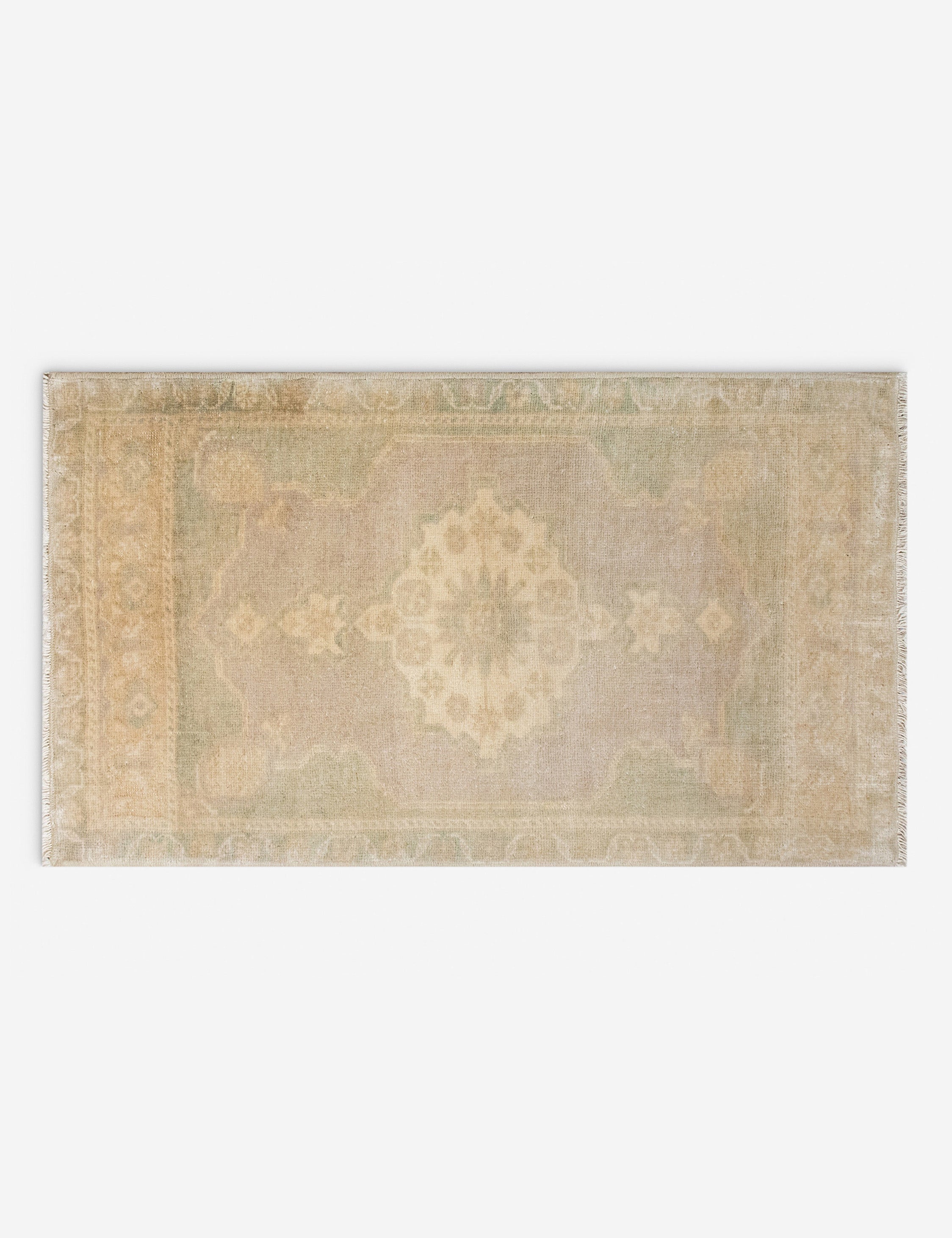 Vintage Turkish Hand-Knotted Wool Mini Rug No. 340, 1'6in x 3'2in