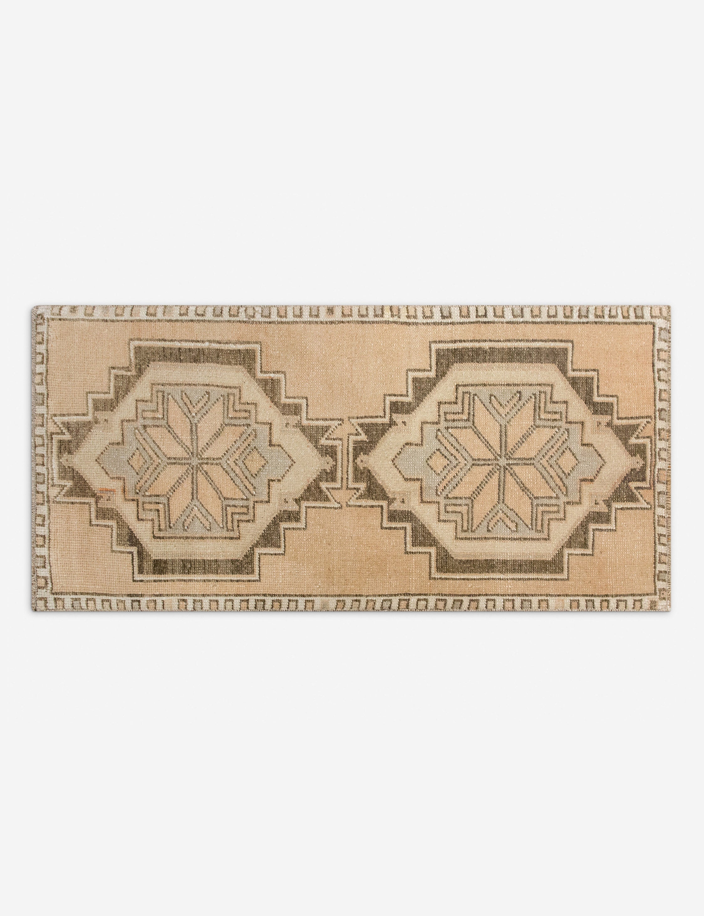 Vintage Turkish Hand-Knotted Wool Mini Rug No. 343, 1'5in x 3'1in