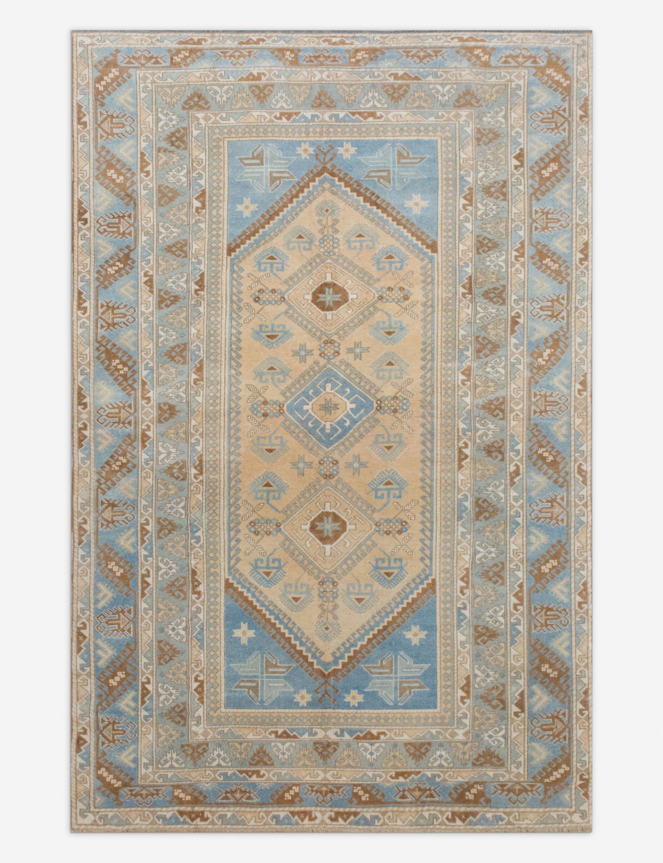 Vintage Turkish Hand-Knotted Wool Rug No. 564, 6'5in x 9'1in