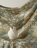 Ancient Canopy Viscose Fabric Swatch by Morris & Co. Moss