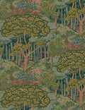 Lorelle Wallpaper Swatch, Emerald