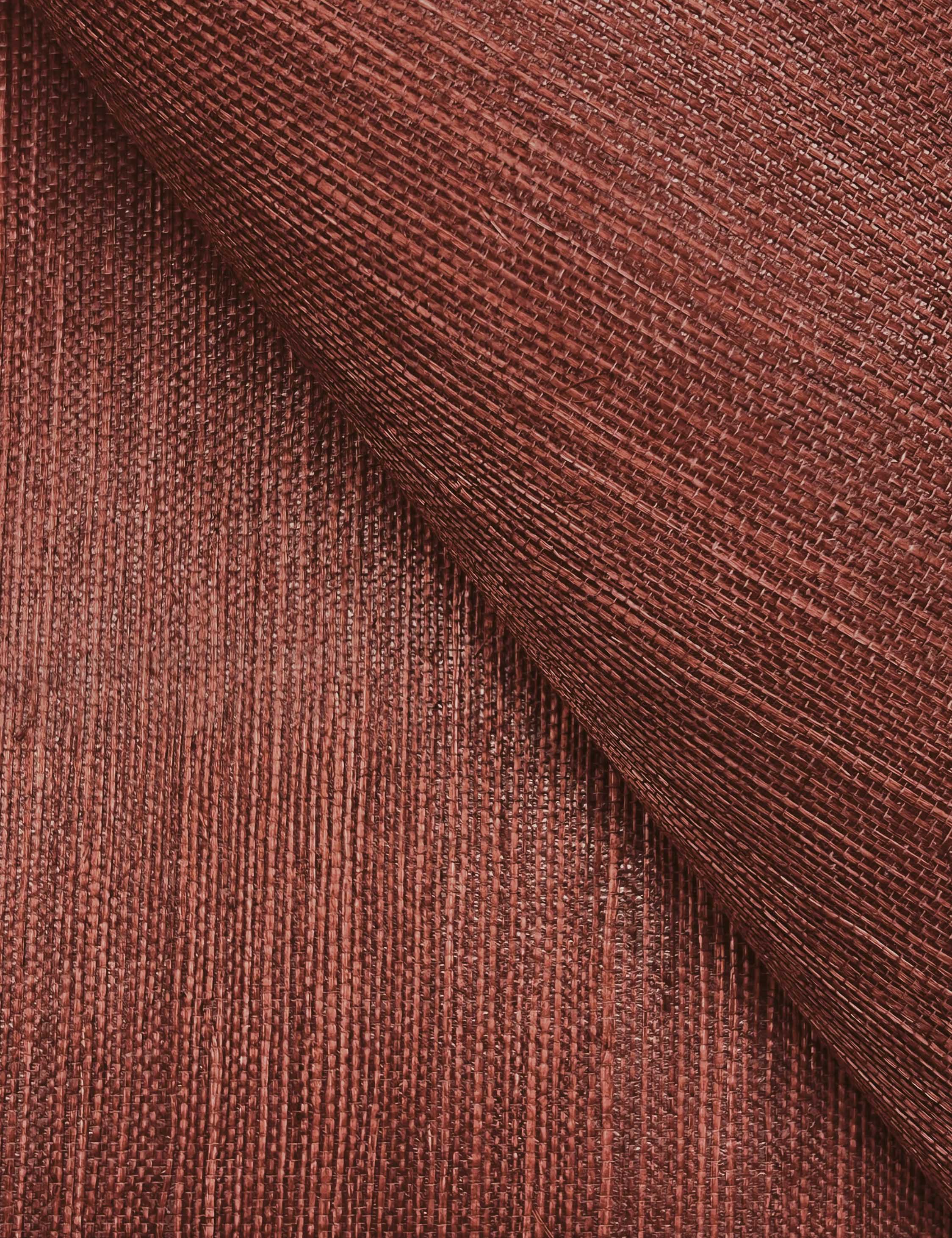 Beale Grasscloth Wallpaper Swatch, Mulberry