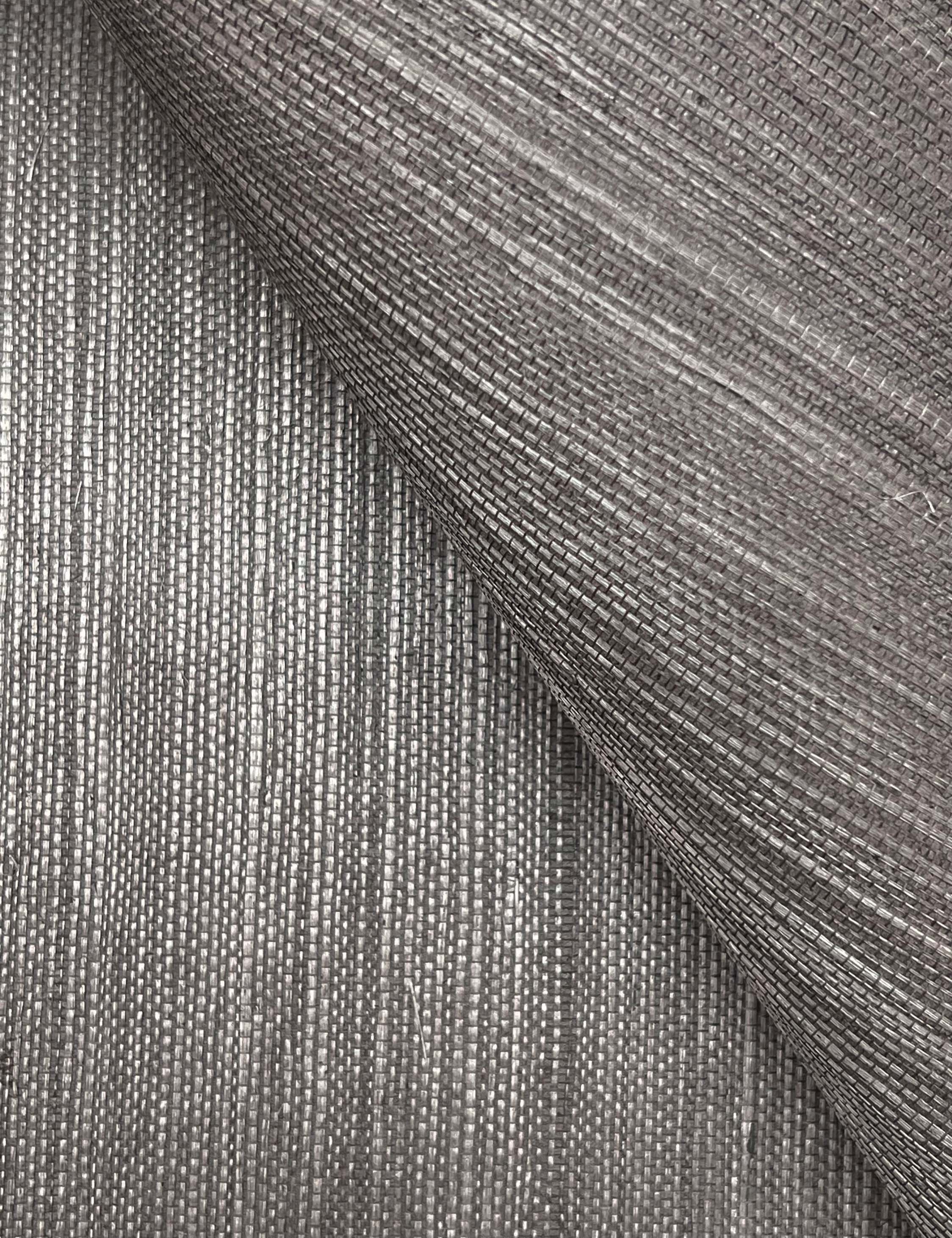 Beale Grasscloth Wallpaper Swatch, Smoke
