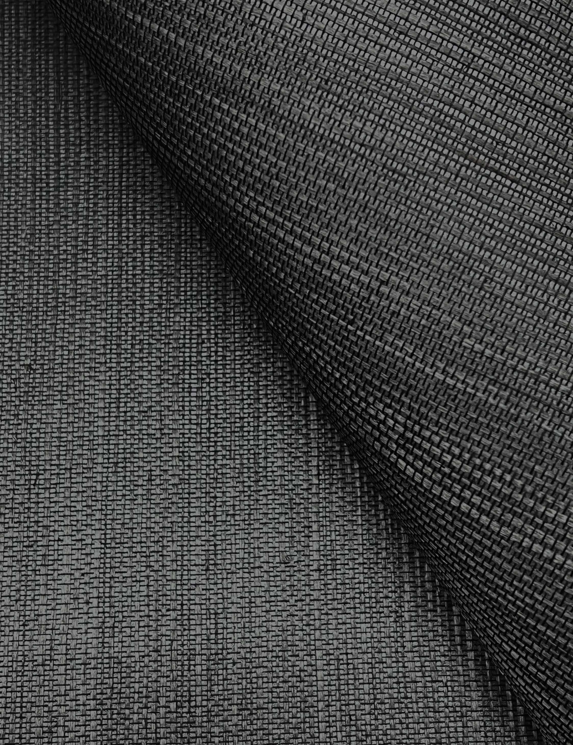 Beale Grasscloth Wallpaper Swatch, Gunmetal