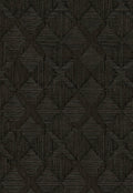 Hoffmann Faux Sisal Textured Peel and Stick Wallpaper by Jeremiah Brent, Black - Swatch