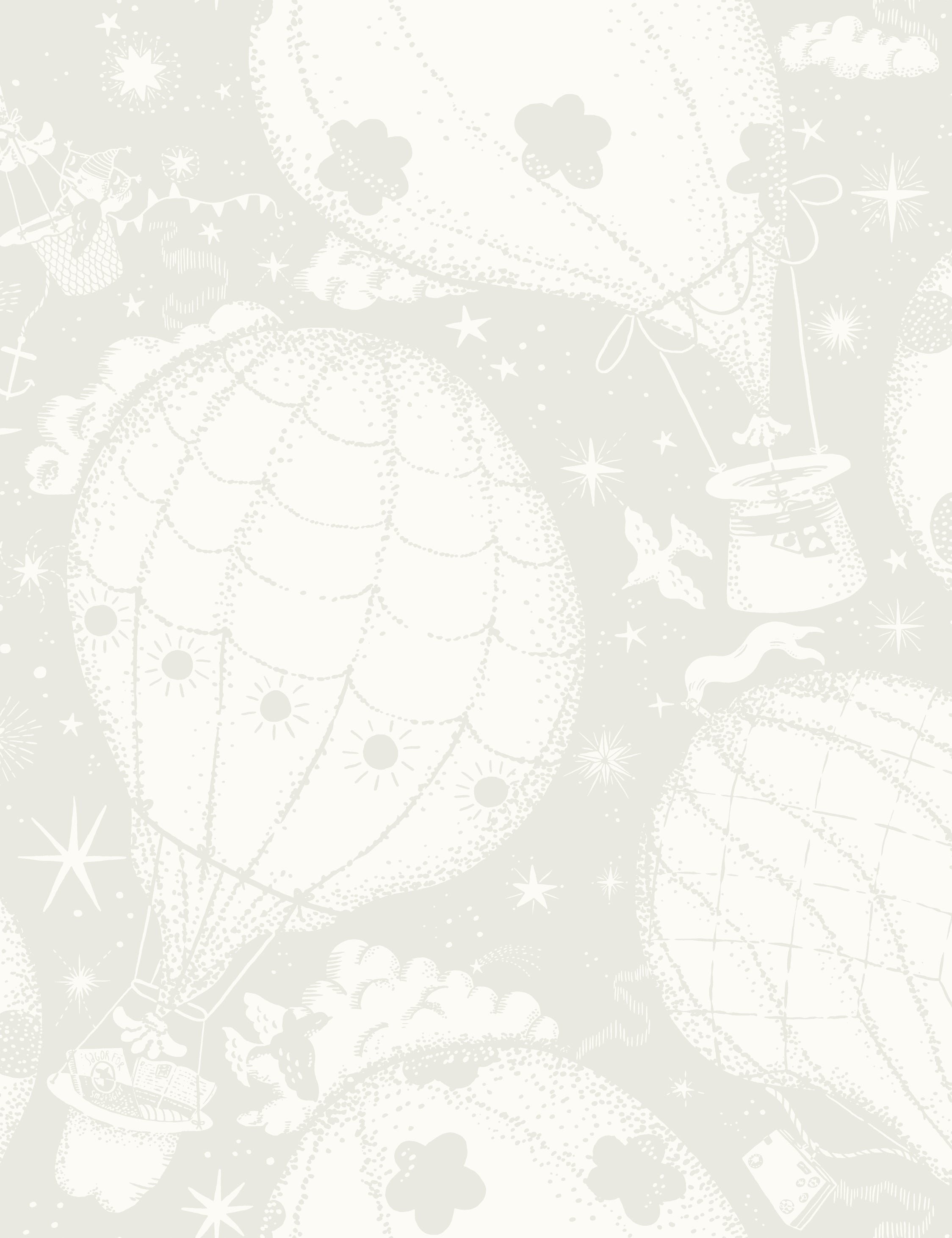 Ballongerna Wallpaper Swatch, Grey