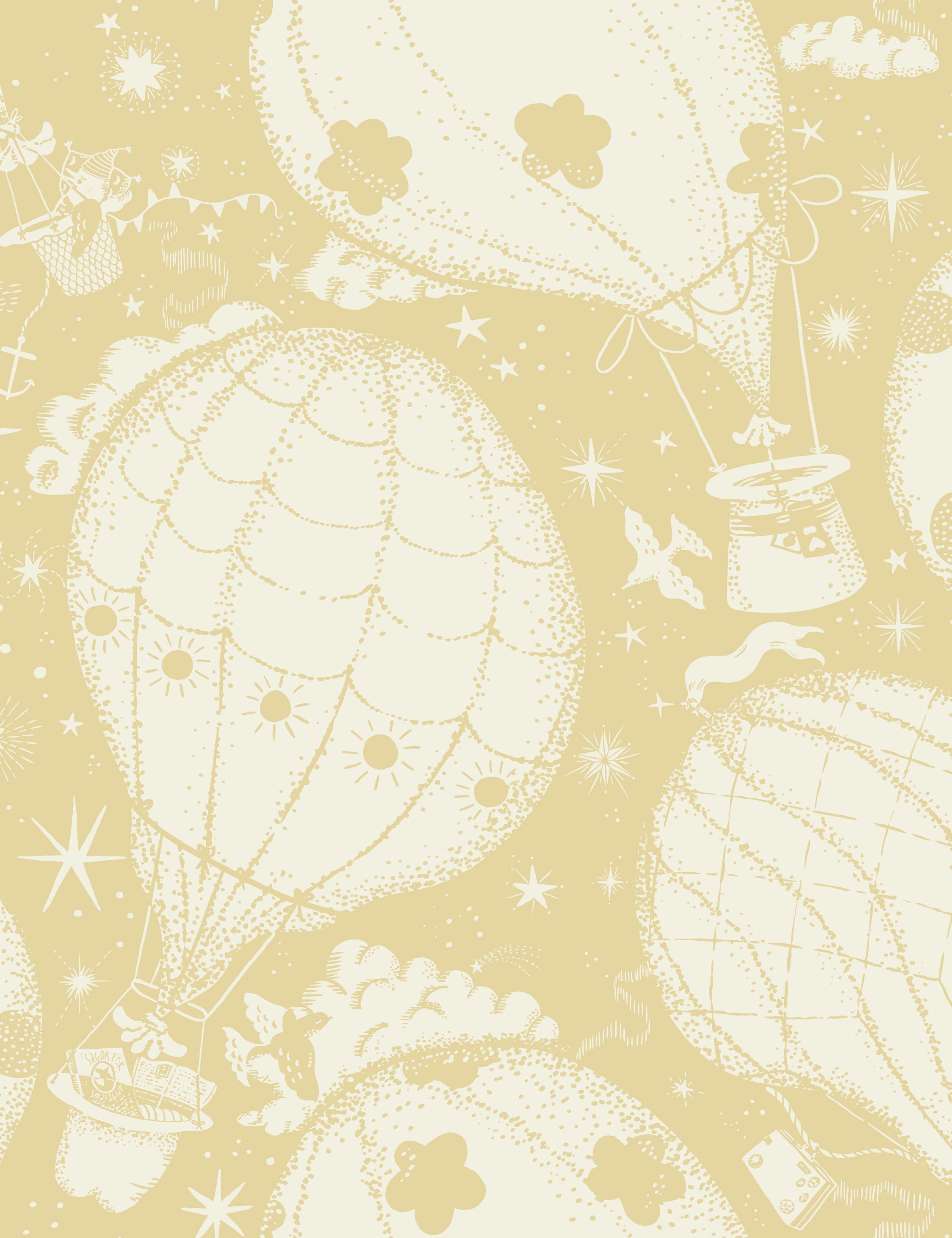 Ballongerna Wallpaper Swatch, Yellow