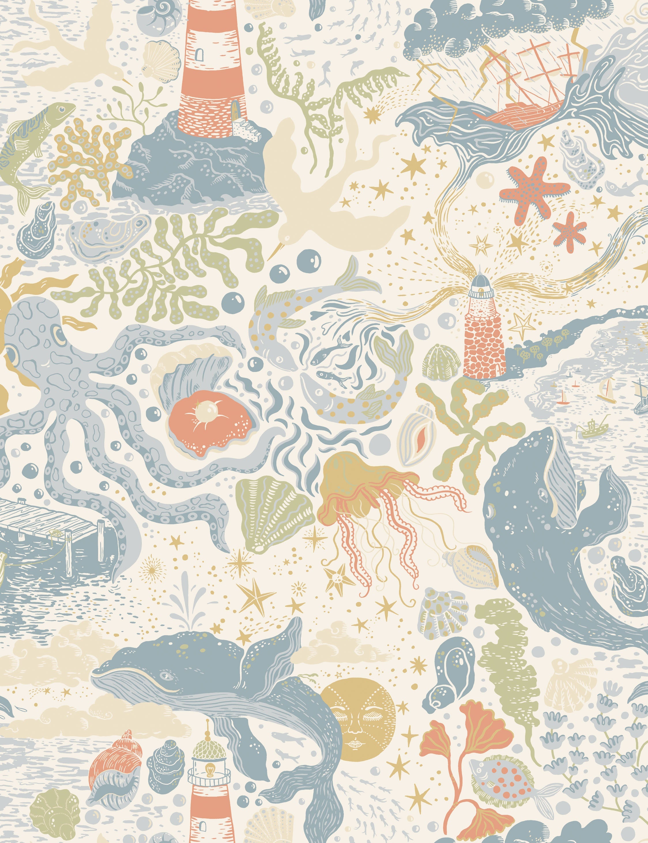 Havet Wallpaper Swatch, Multi